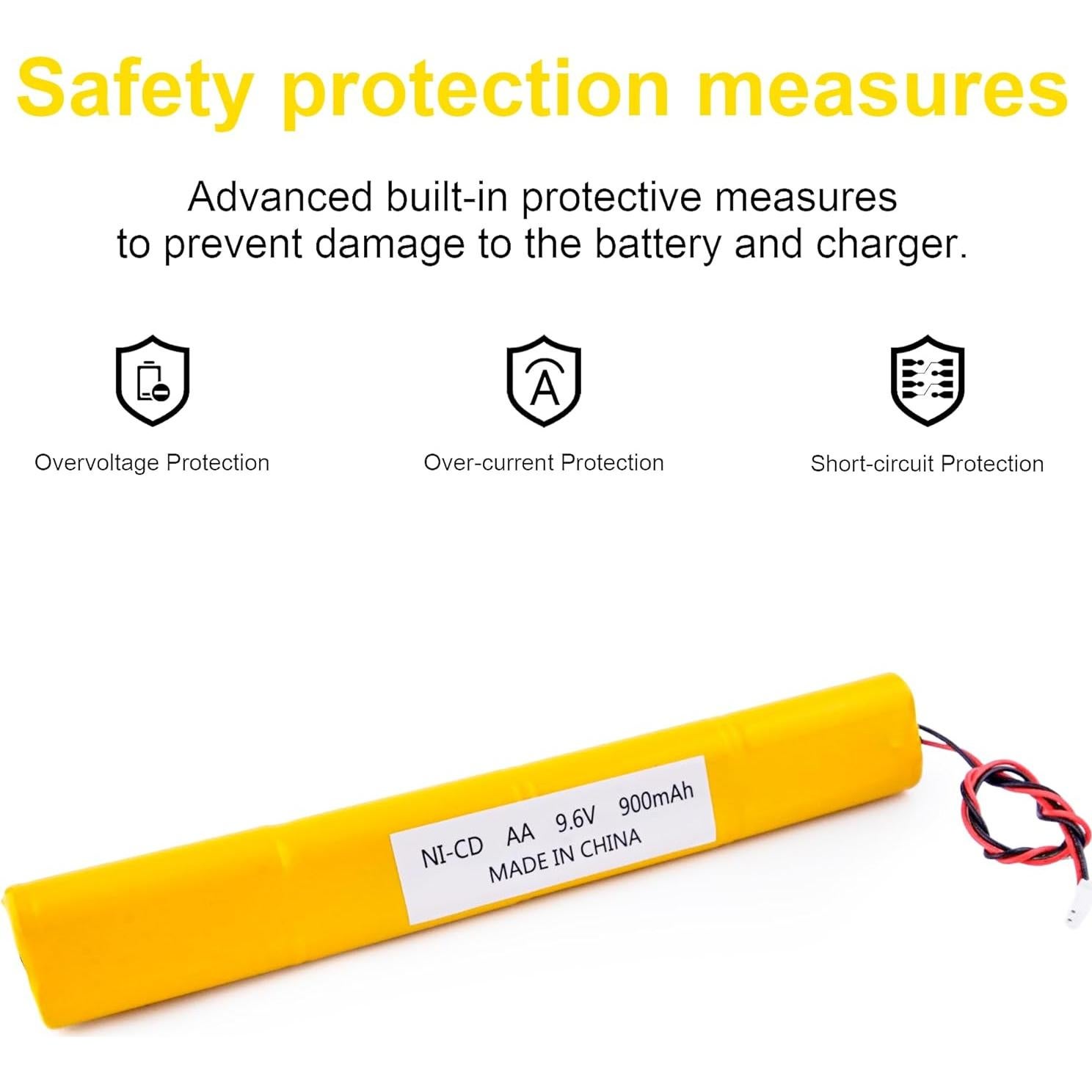 Paquete de 2 Baterías Recargables Ni-Cd 9.6V 900mAh Fulpower