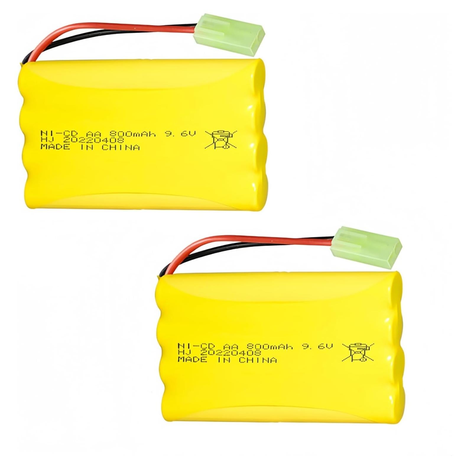 Batería Recargable Ni-Cd AA 9.6V 800mAh Mini Tamiya - 2 Piezas