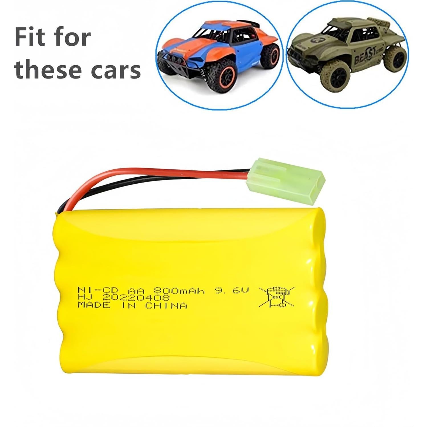Batería Recargable Ni-Cd AA 9.6V 800mAh Mini Tamiya - 2 Piezas