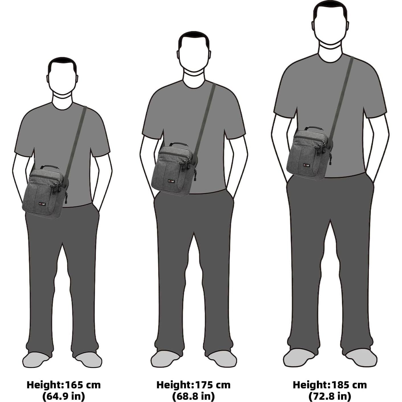 Bolsa de Mensajero KL928 - Hombro Cruzada Casual 21x10x27cm