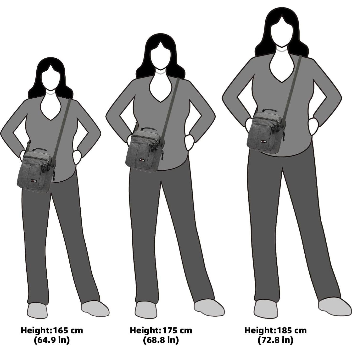 Bolsa de Mensajero KL928 - Hombro Cruzada Casual 21x10x27cm