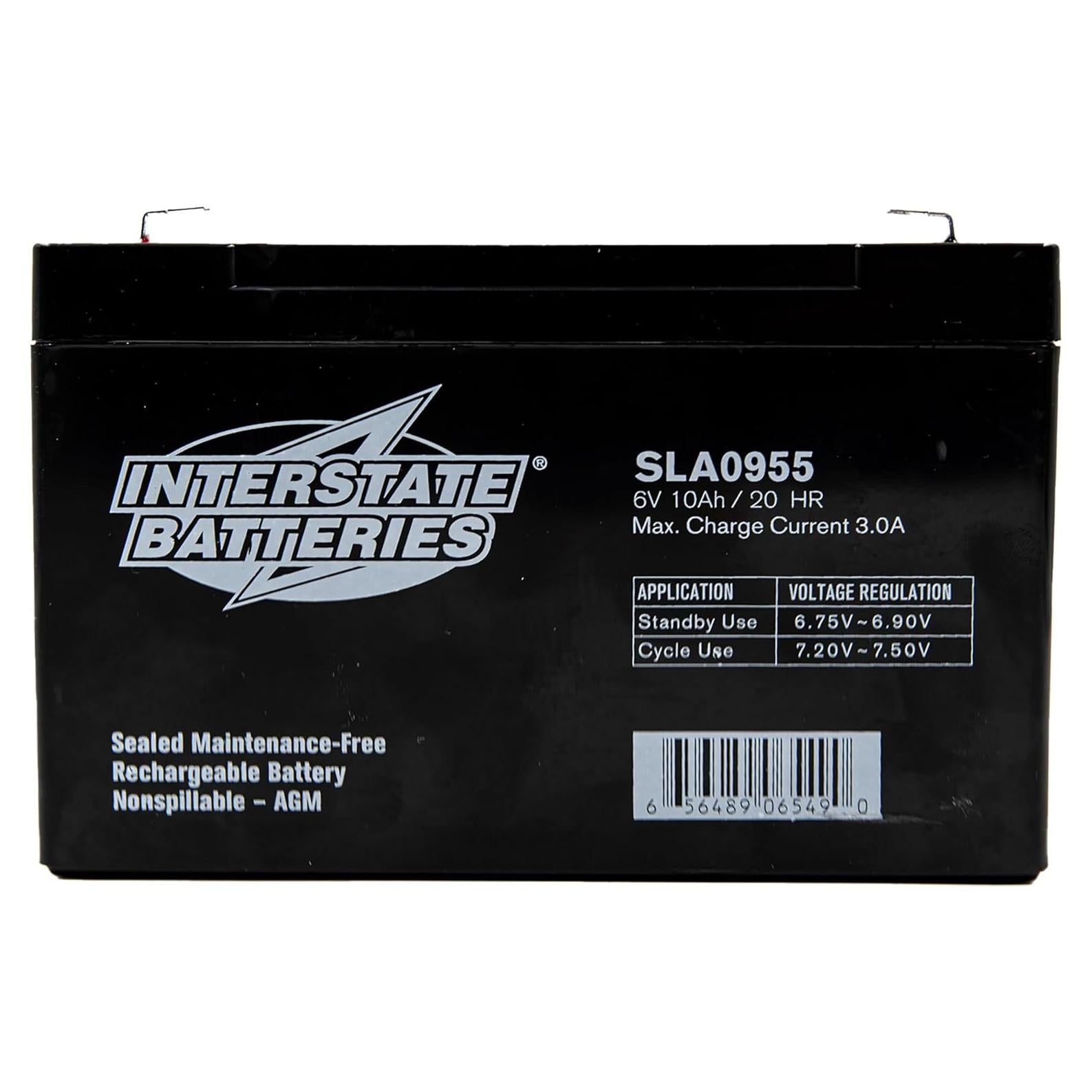 Batería de Plomo Sellada 6V 10Ah Interstate SLA0955