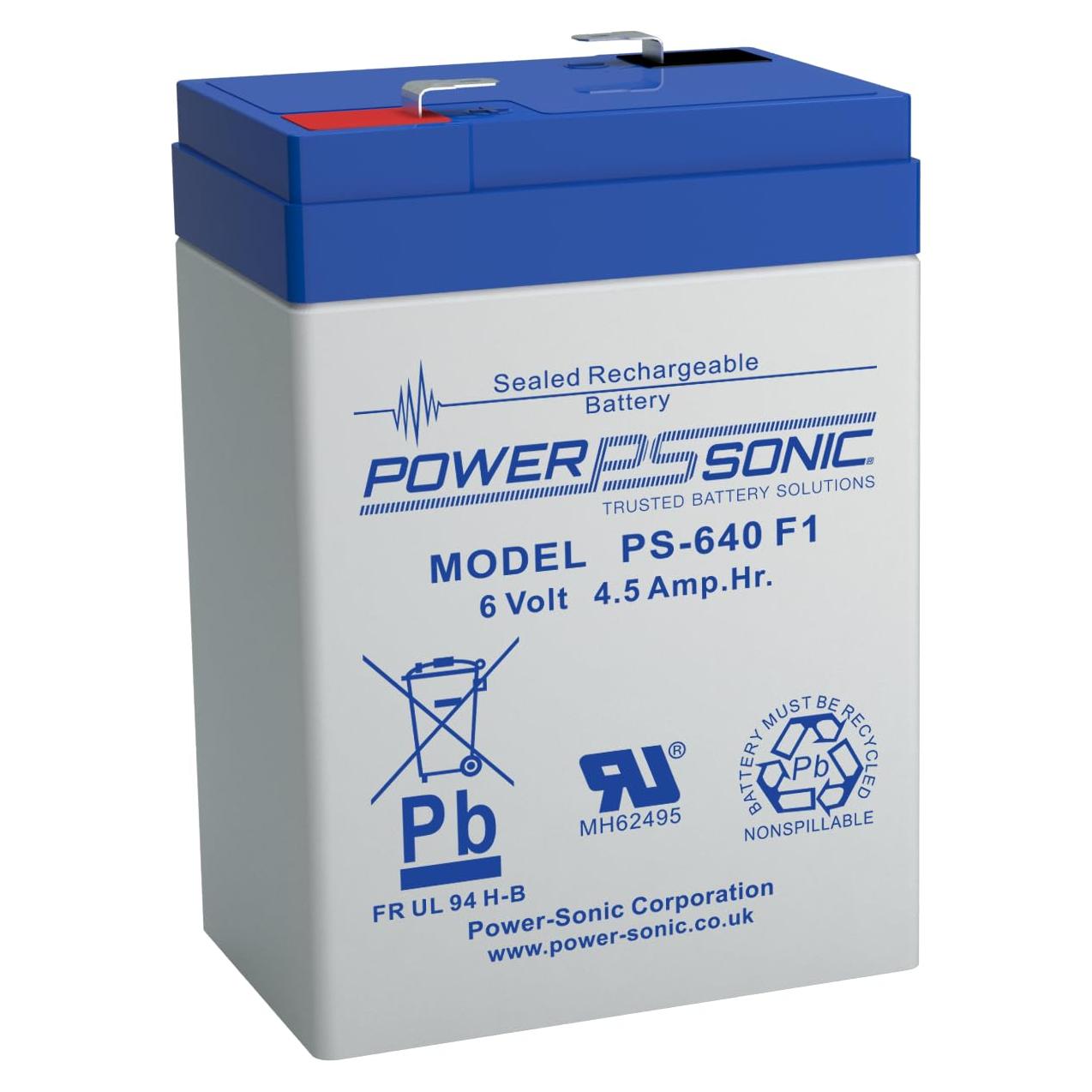 Batería Recargable Power-Sonic PS-640 6V 4.5AH AGM