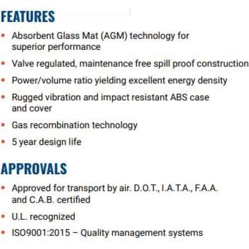 Batería Recargable Power-Sonic PS-640 6V 4.5AH AGM