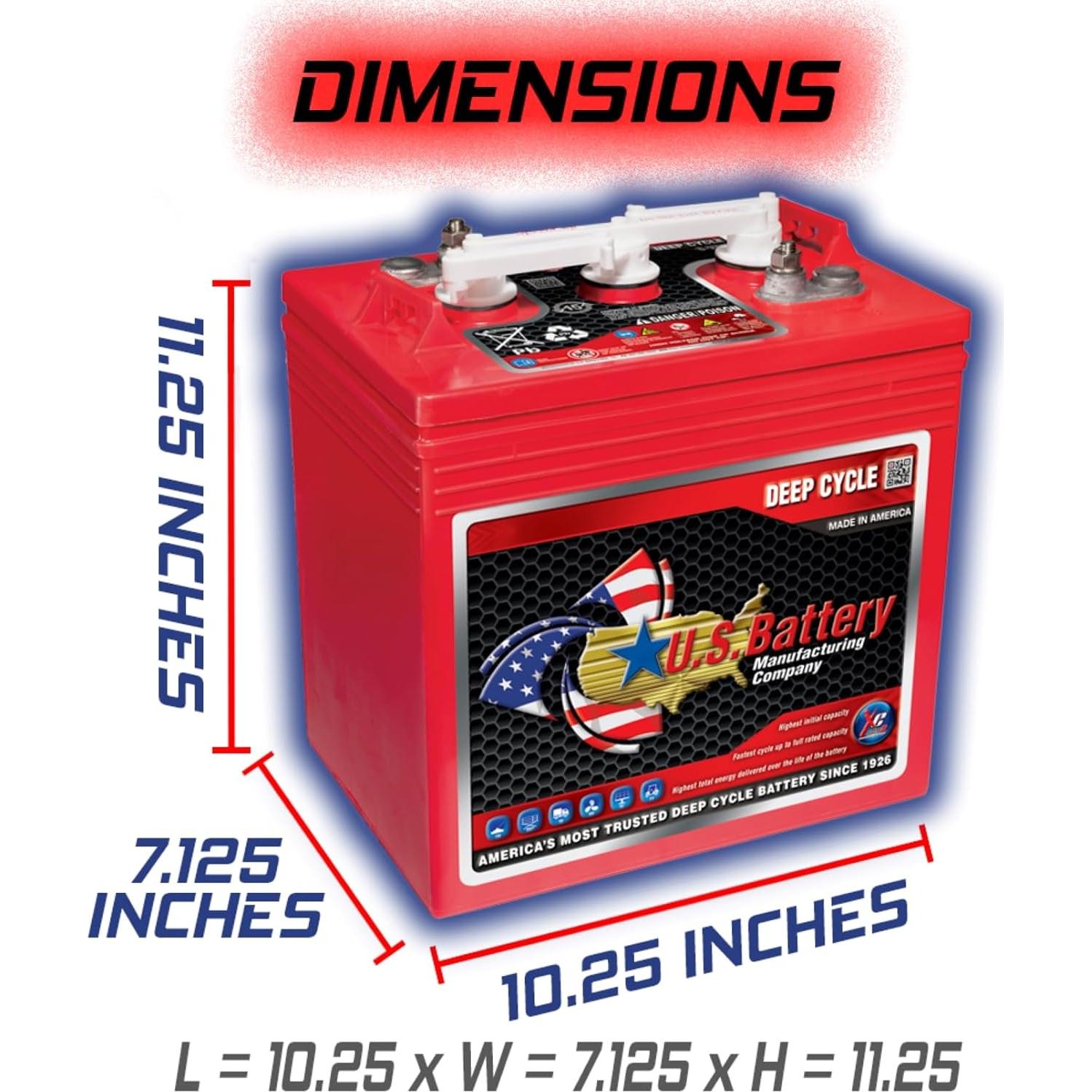 Batería Ciclo Profundo 6V 242Ah PowerStar US125CS x 4