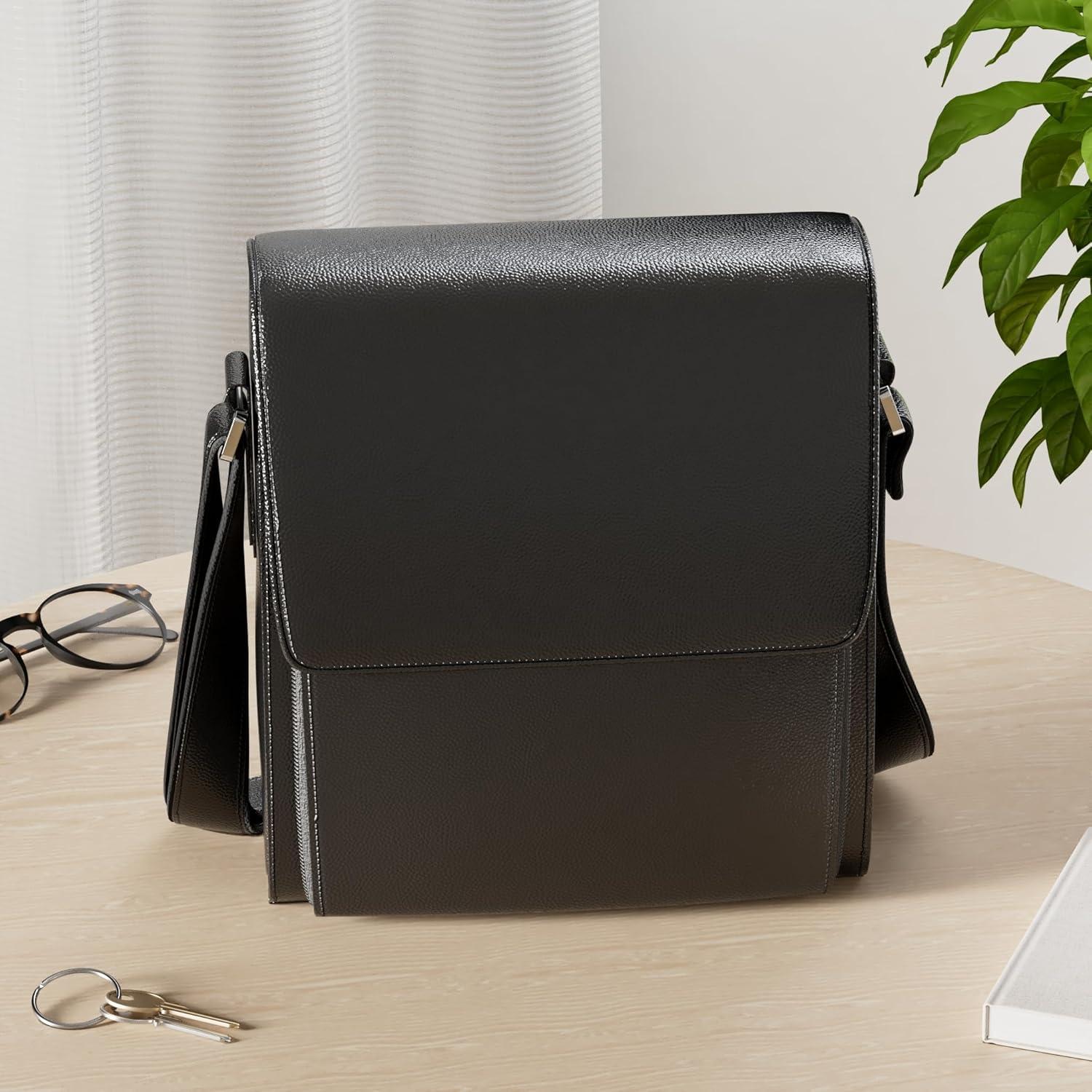 Bolsa Mensajero Cuero Augus Vintage 22x8x25cm Ajustable