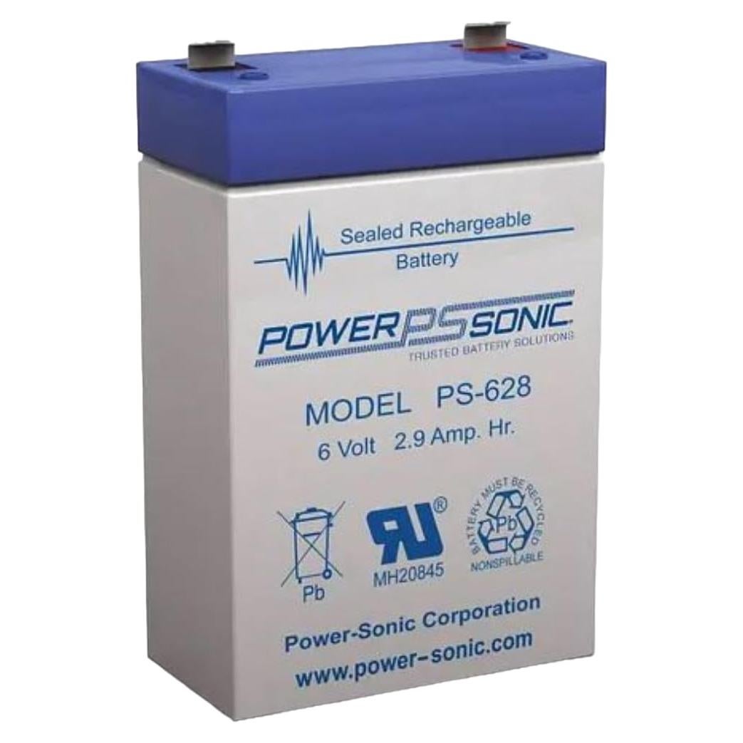 Batería de Plomo Sellada Power Sonic PS628 6V 2.9Ah
