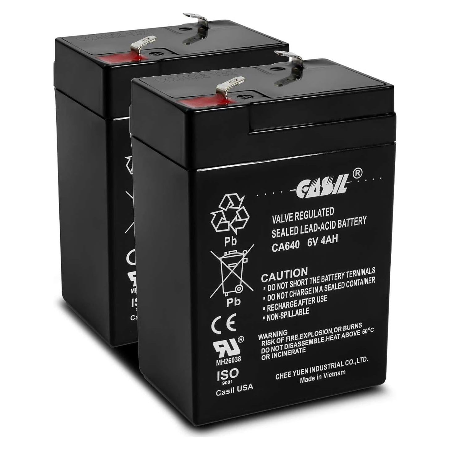 Batería Recargable de Plomo Ácido Sellada 6V 4Ah Chee Yuen