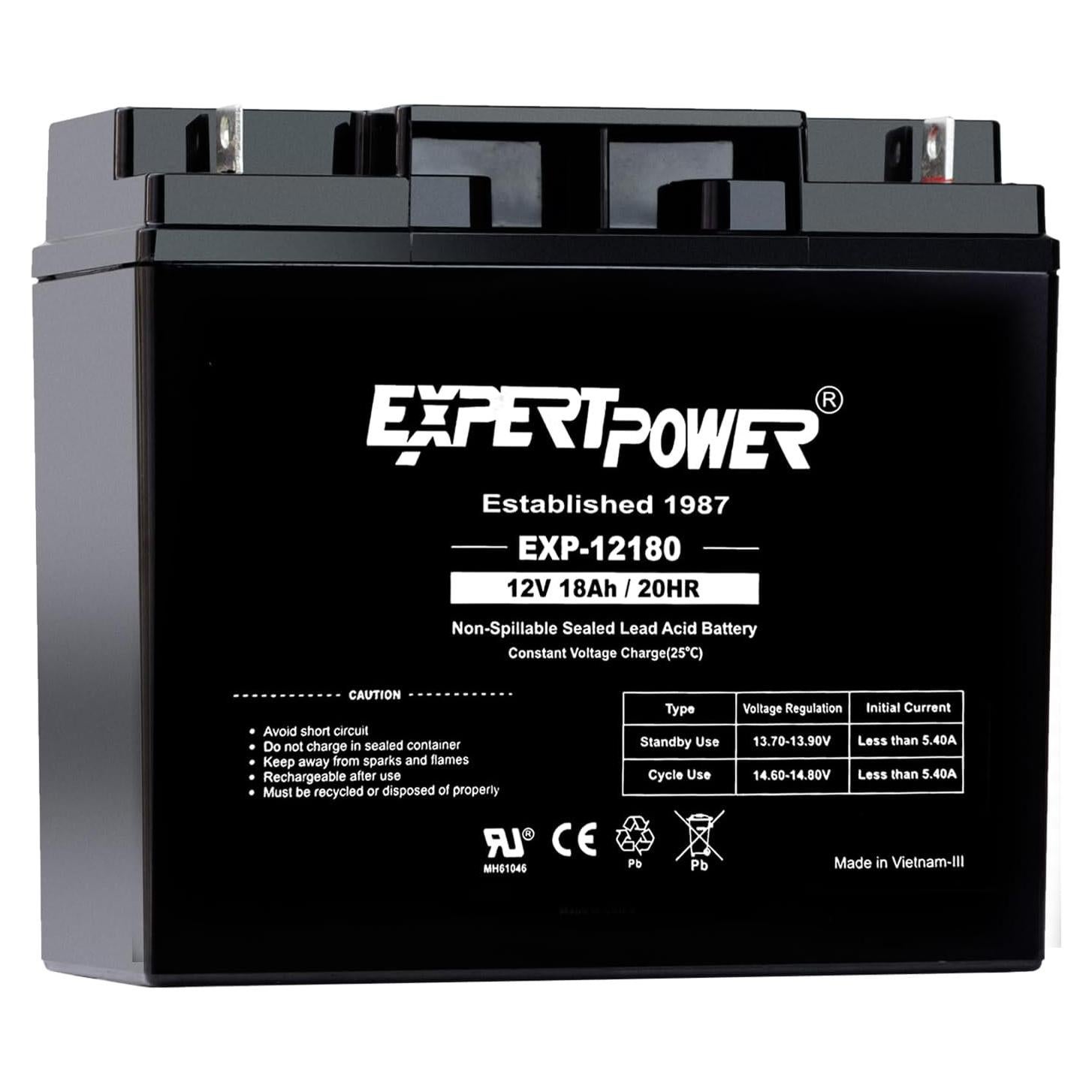 Batería de Plomo Ácido ExpertPower EXP12180 12V 18Ah