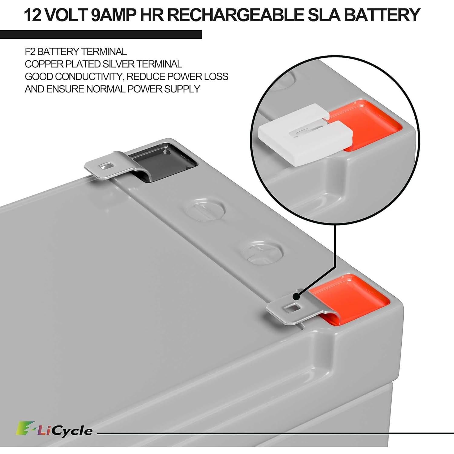 Paquete de 2 Baterías AGM 12V 9AH E LiCycle - Reemplazo Compatible
