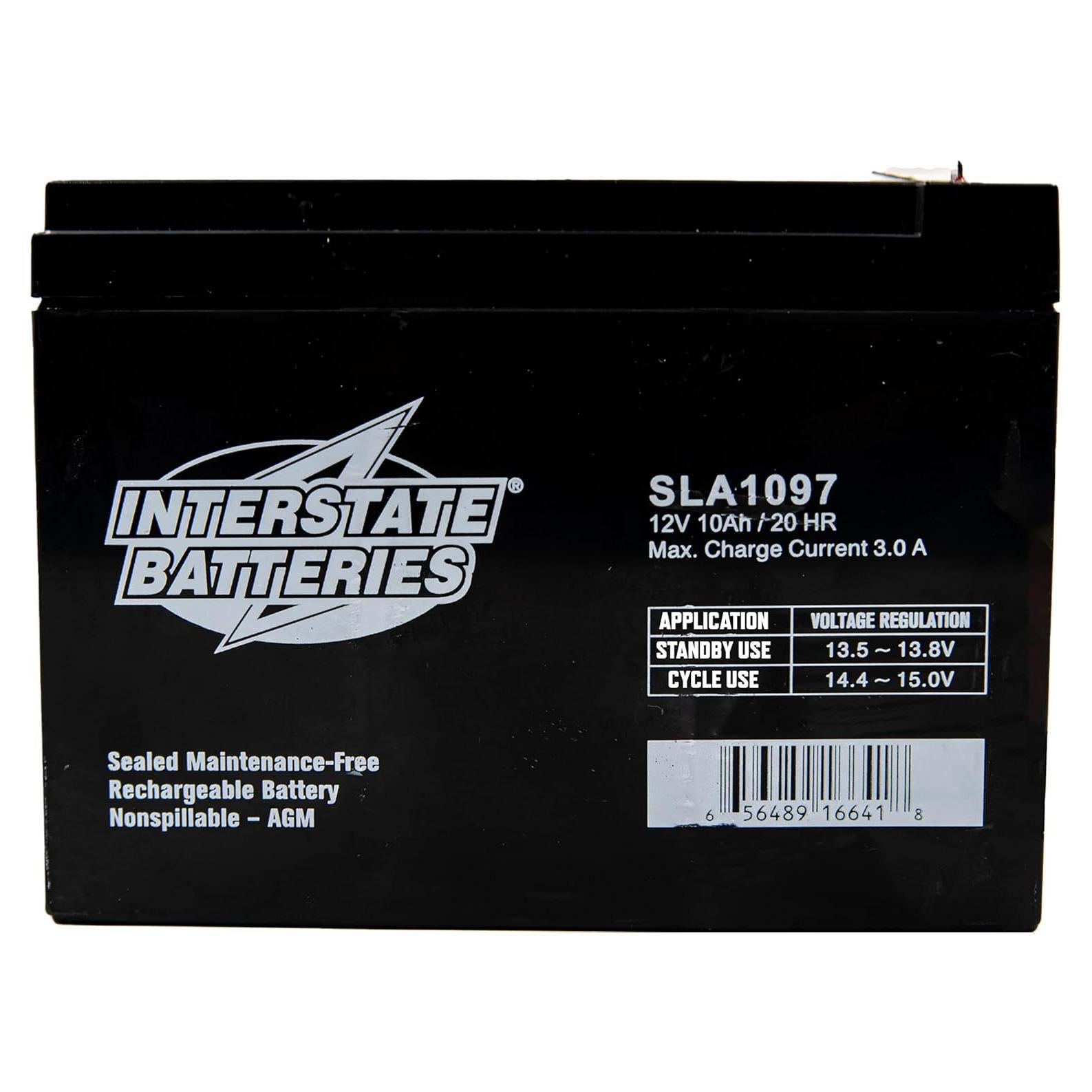 Batería Interstate SLA 12V 10Ah Recargable AGM F2