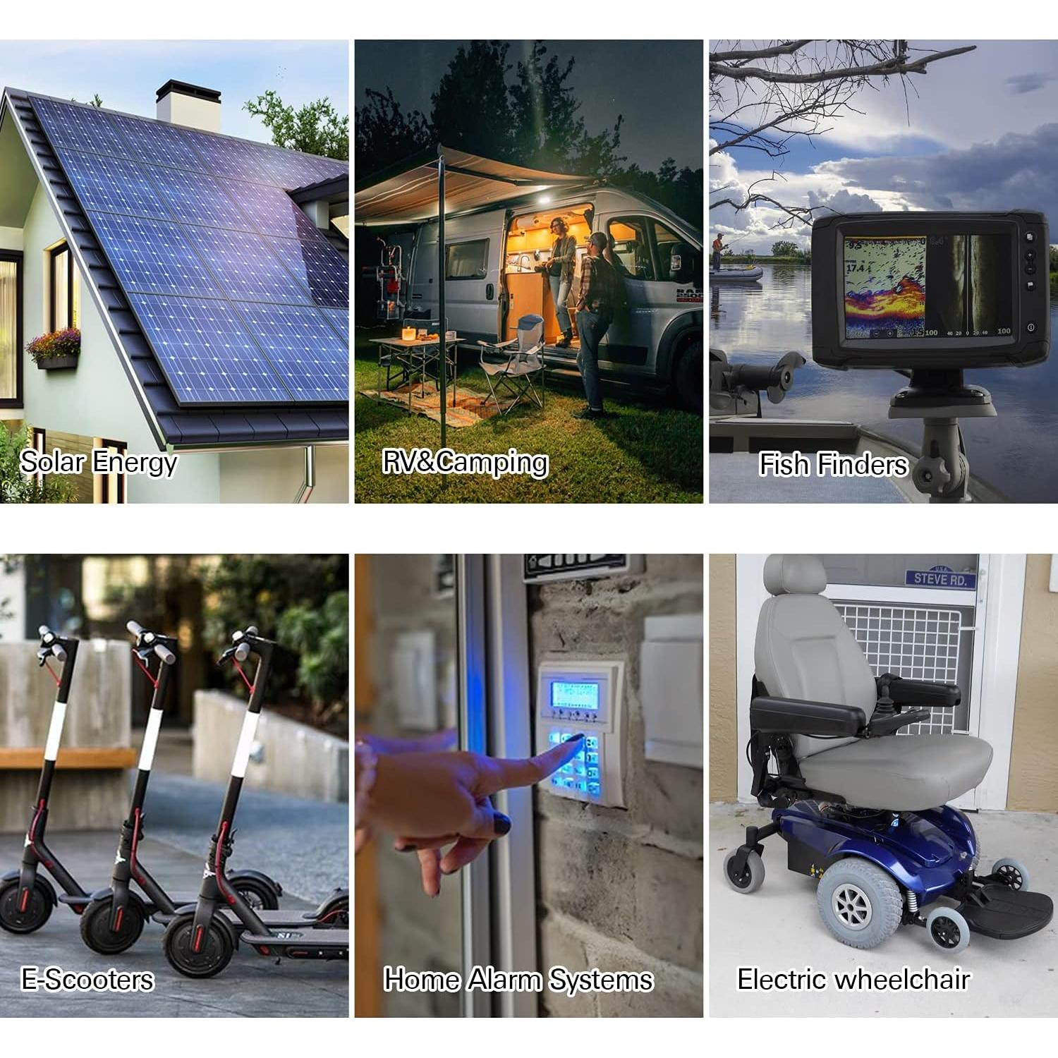 Batería de Ciclo Profundo Weize 12V 35AH - Juego de 2 para Scooter