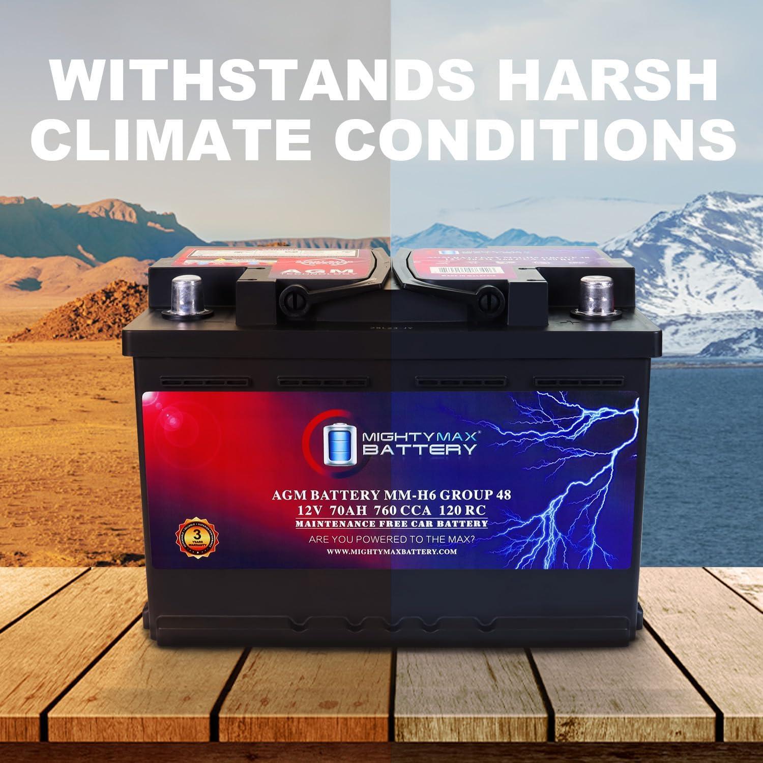 Batería Mighty Max MM-H6 12V 70Ah AGM para Automóvil