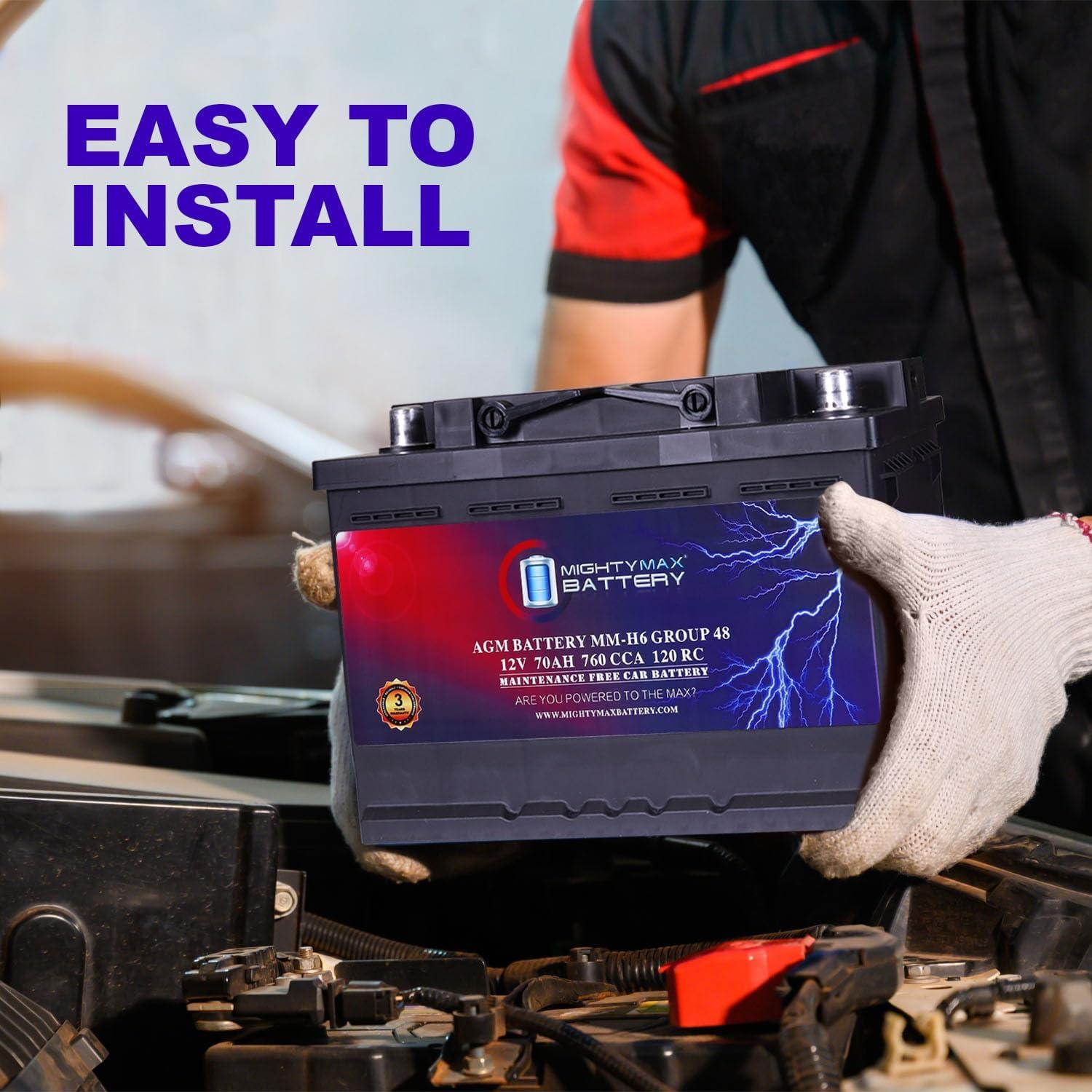 Batería Mighty Max MM-H6 12V 70Ah AGM para Automóvil