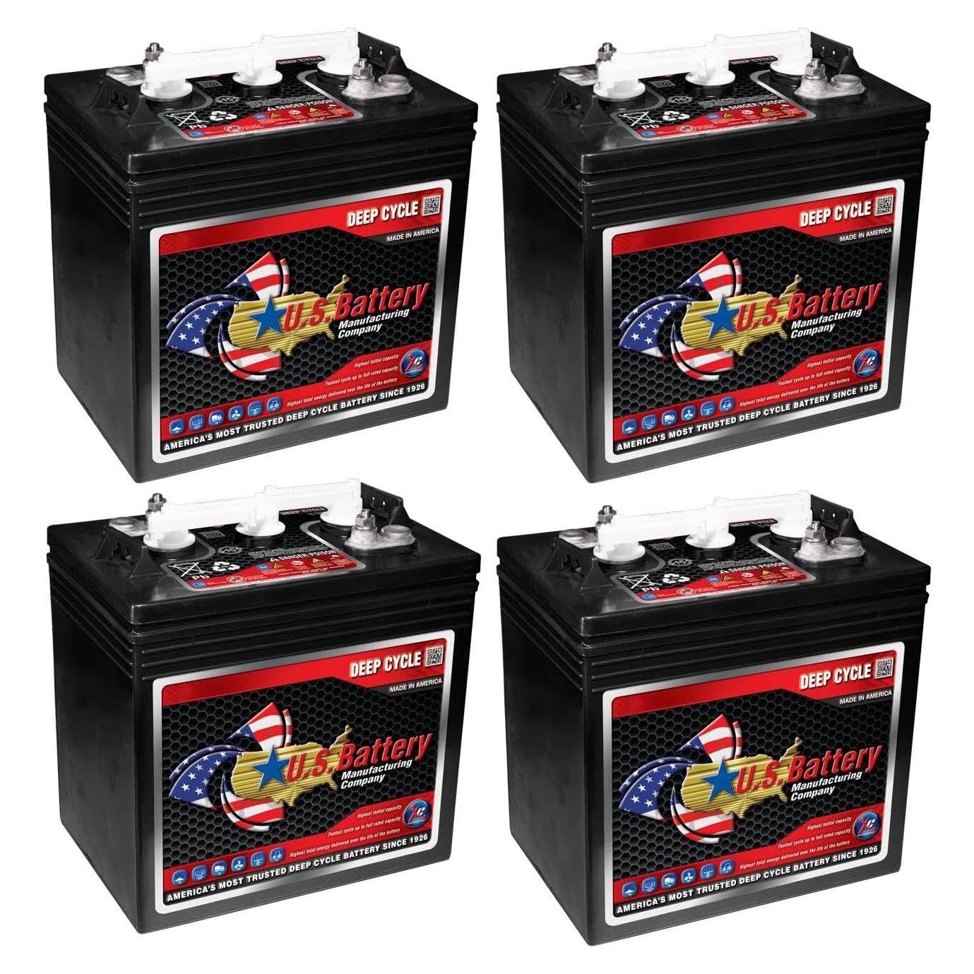 Juego de 4 Baterías US Battery US1800XC2 6V 208Ah Ciclo Profundo