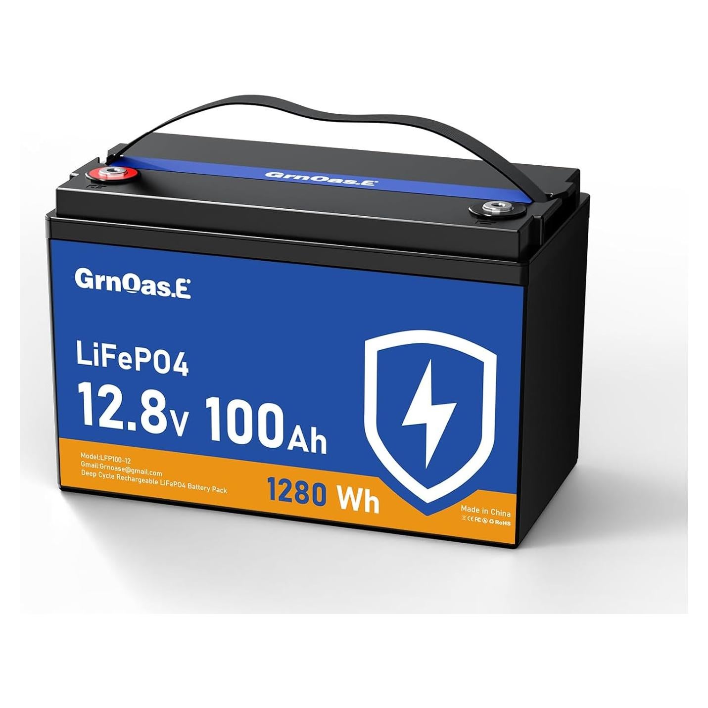 Batería de Litio 12V 100Ah GrnOas.E con BMS y Protección