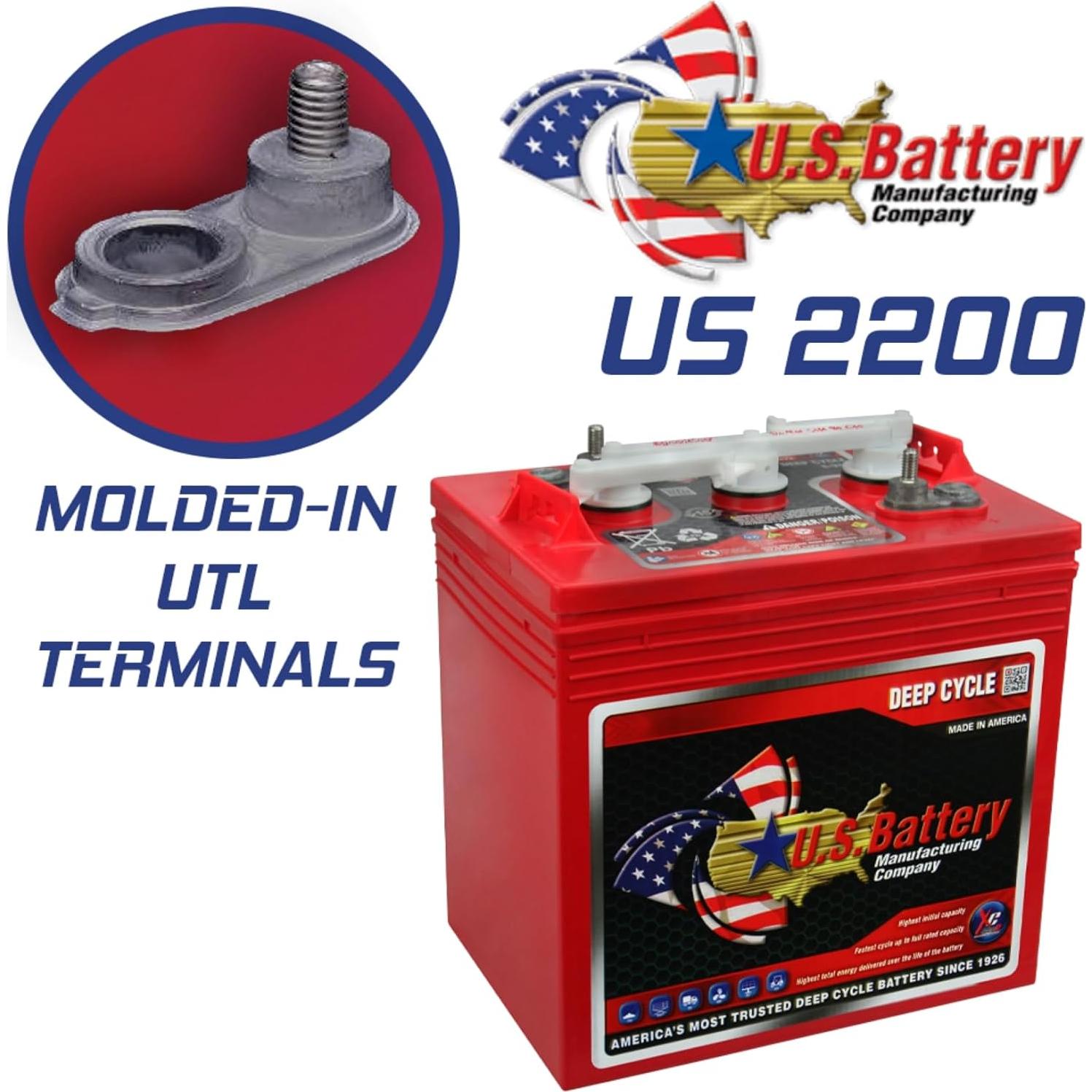 Batería de Ciclo Profundo PowerStar US2200, 6V, 232Ah, Paquete de 4