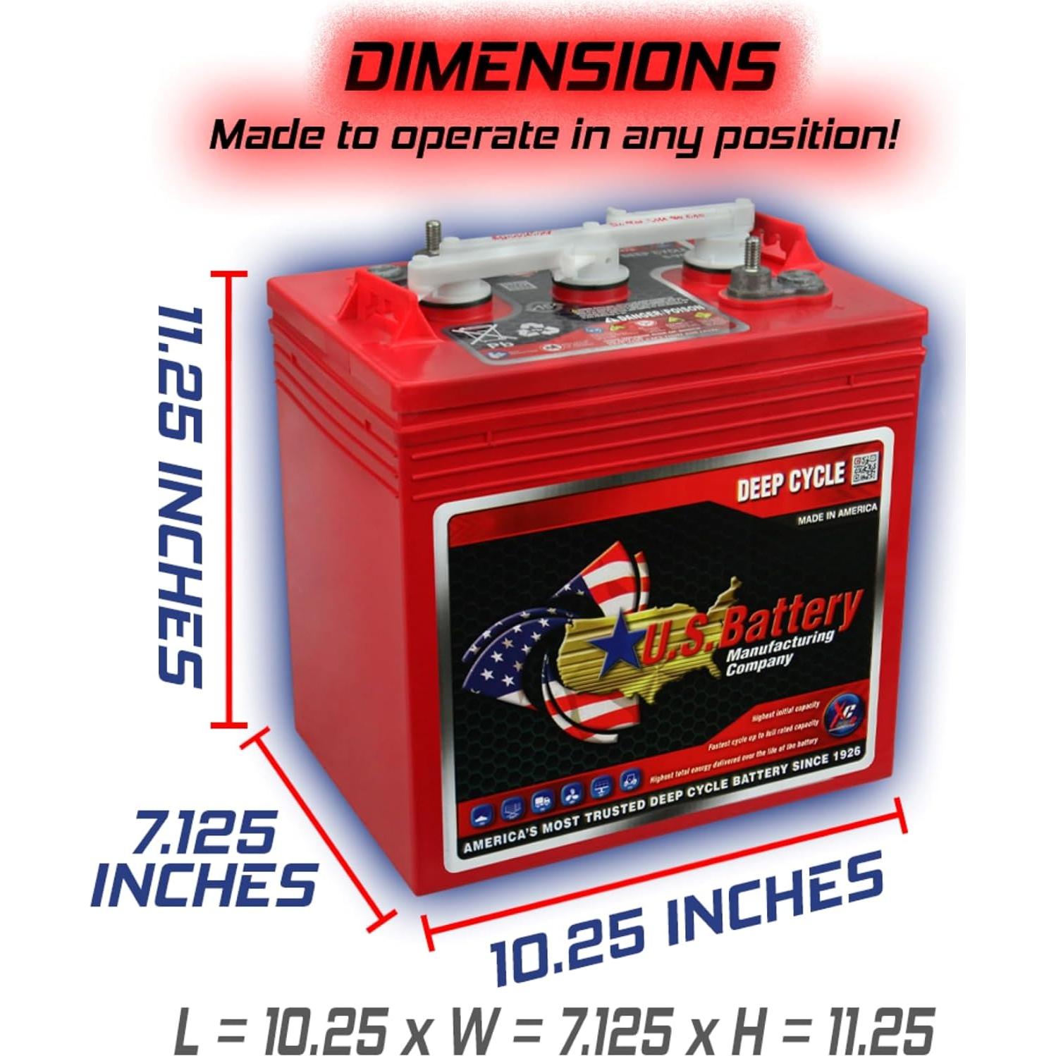 Batería de Ciclo Profundo PowerStar US2200, 6V, 232Ah, Paquete de 4