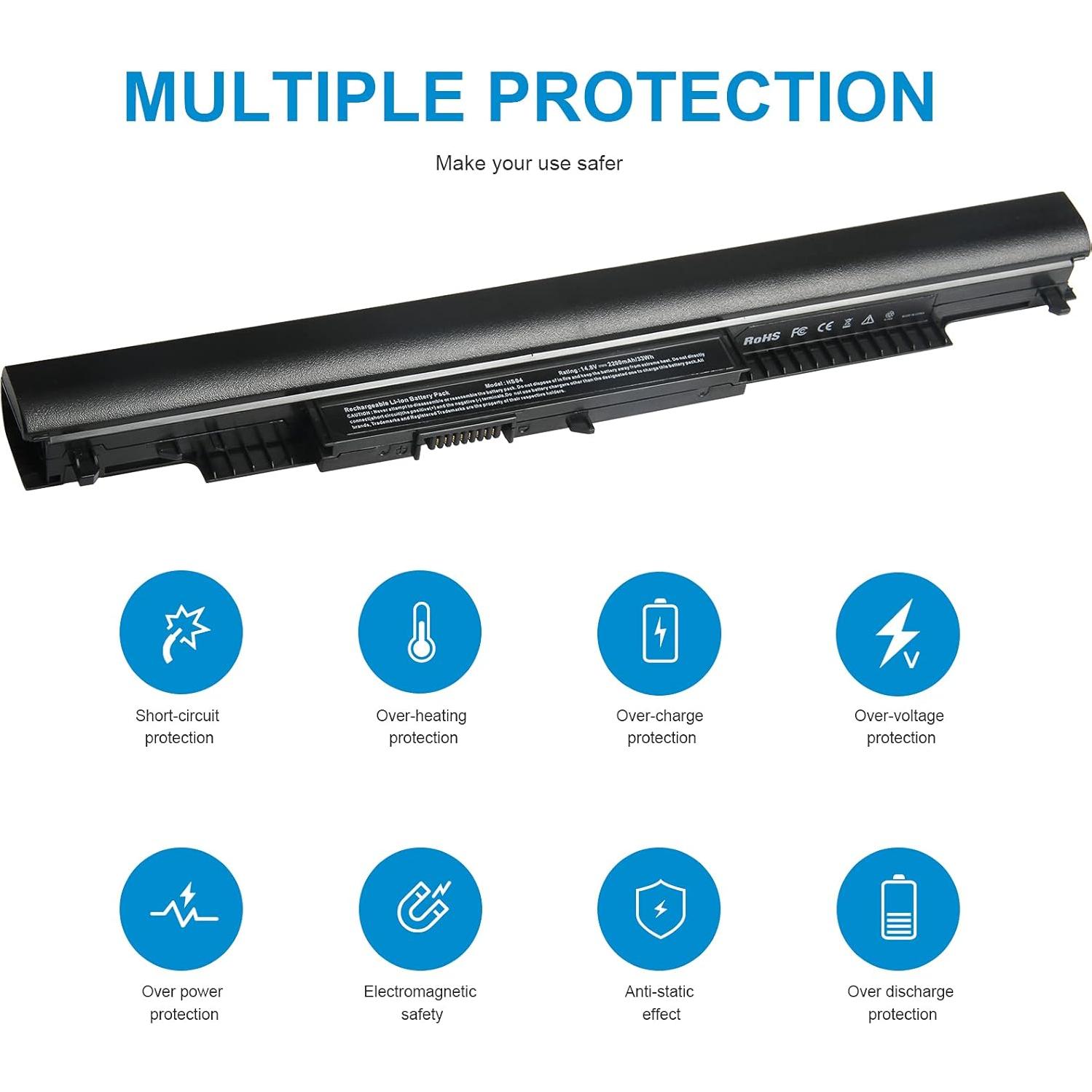 Batería de Reemplazo HP HS04 2200mAh para Notebook 15 Series