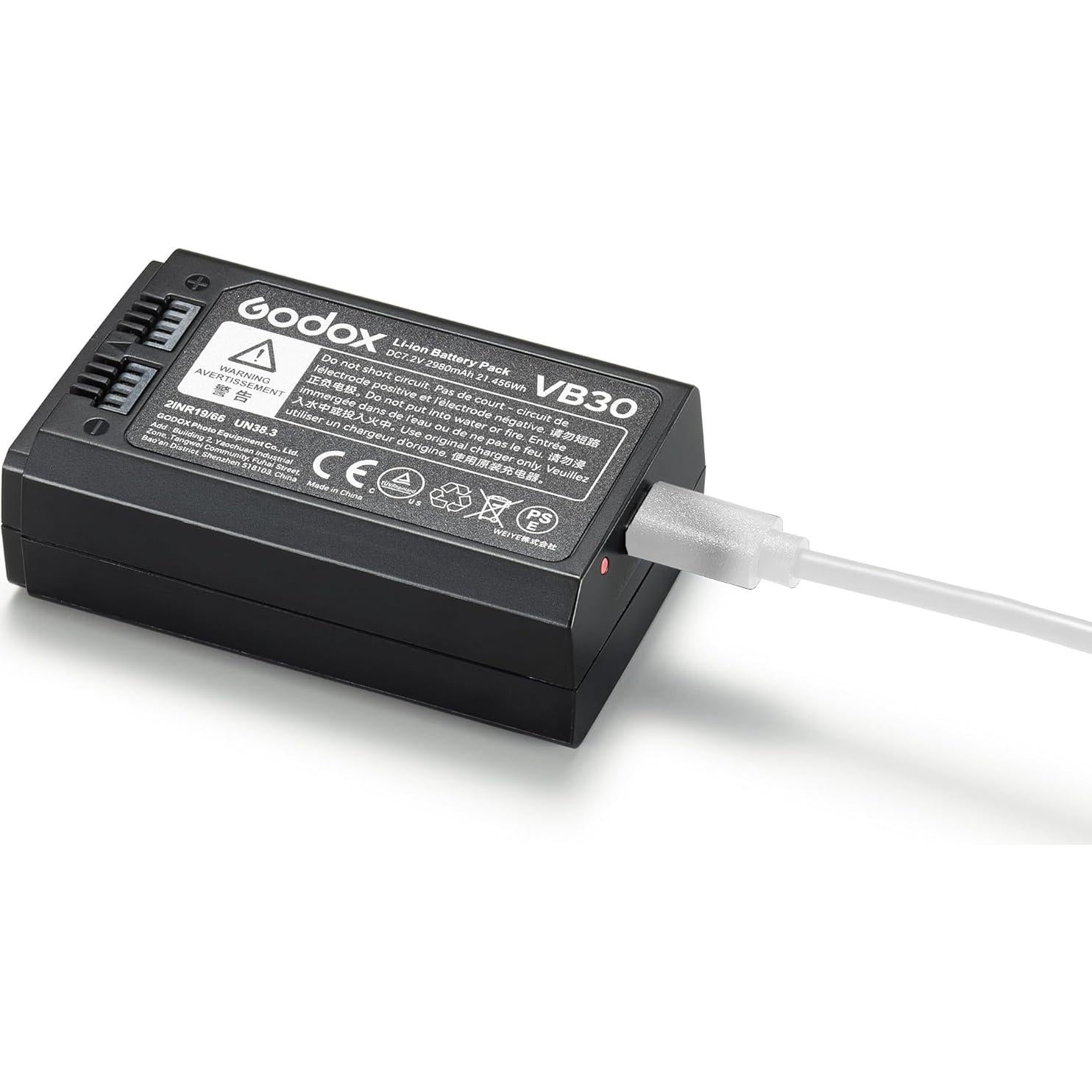 Batería de Litio-Ion Godox VB30 para Flash V100 V1Pro AD100PRO