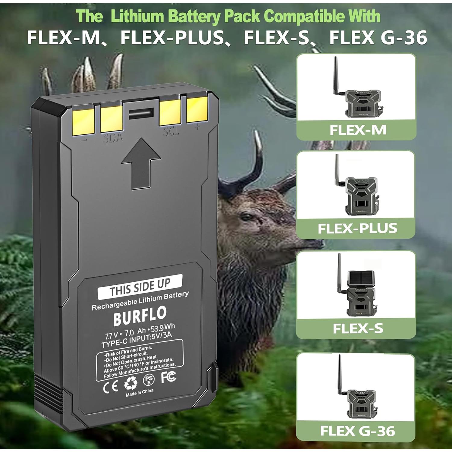 Baterías Recargables BURFLO LIT-22PRO 7000mAh Paquete de 2