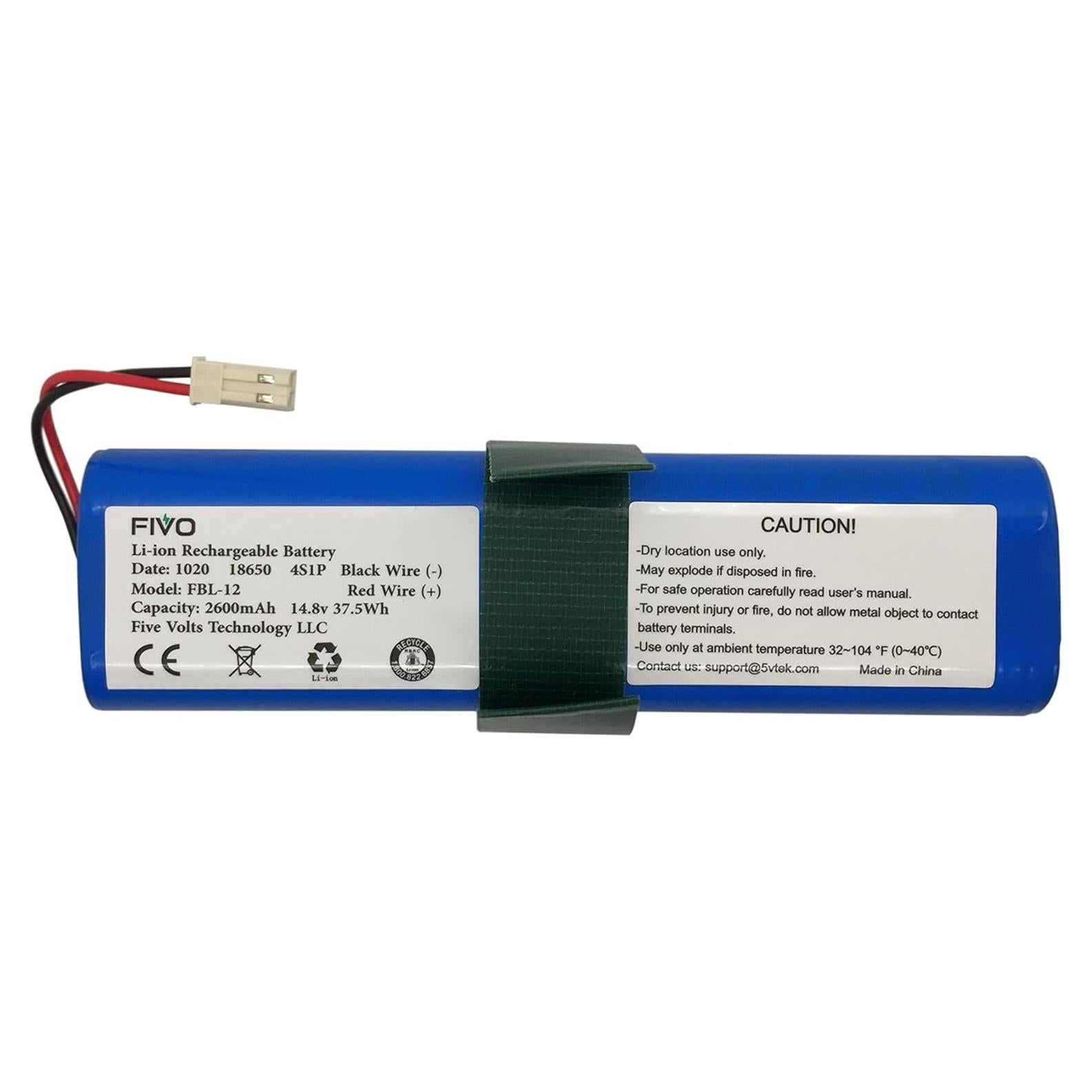 Batería de Reemplazo FIVO para Aspiradoras ILIFE V3s Pro 14.8V 2600mAh