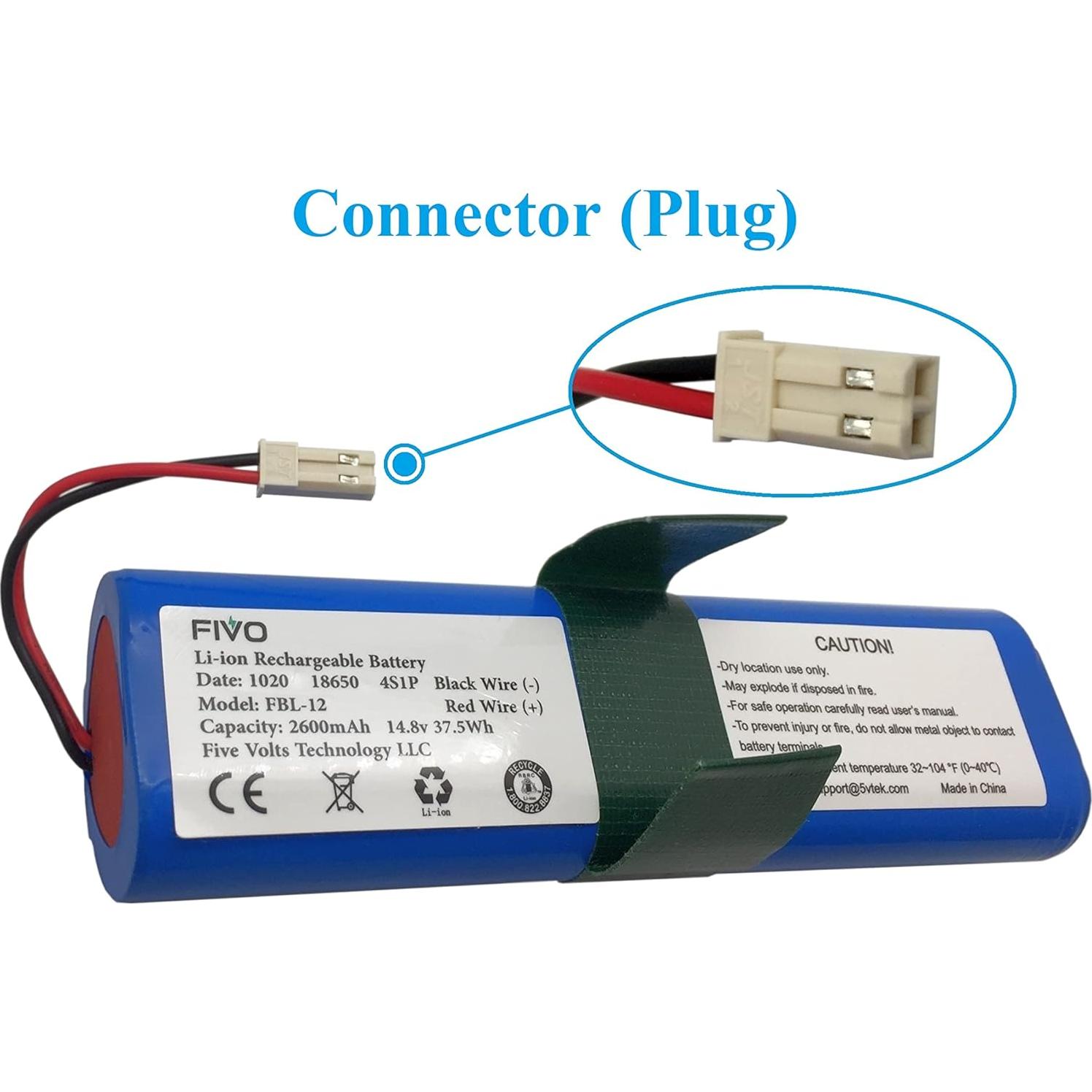 Batería de Reemplazo FIVO para Aspiradoras ILIFE V3s Pro 14.8V 2600mAh