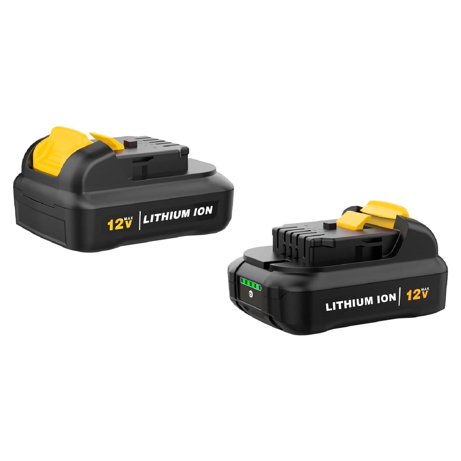 Batería de Litio 4.0Ah 12V Dewalt DCB120 DCB121 DCB123 2-Pack