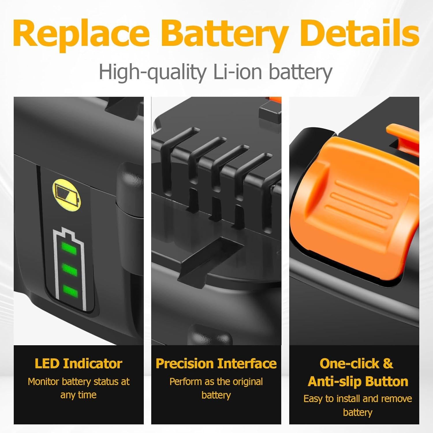 Batería de Litio 12V 7000mAh Reemplazo Dewalt DCB127