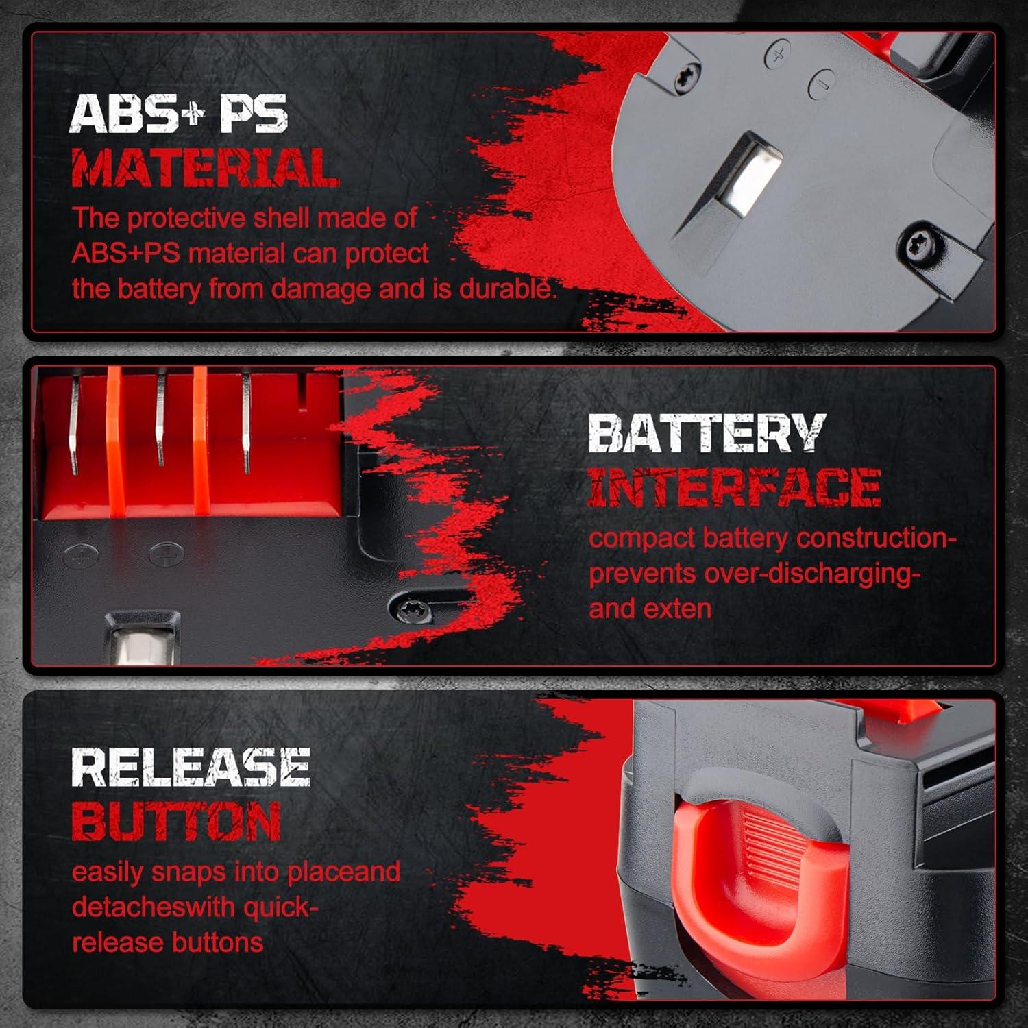 Batería Ni-MH 12V 4800mAh HPB12 Reemplazo Black and Decker