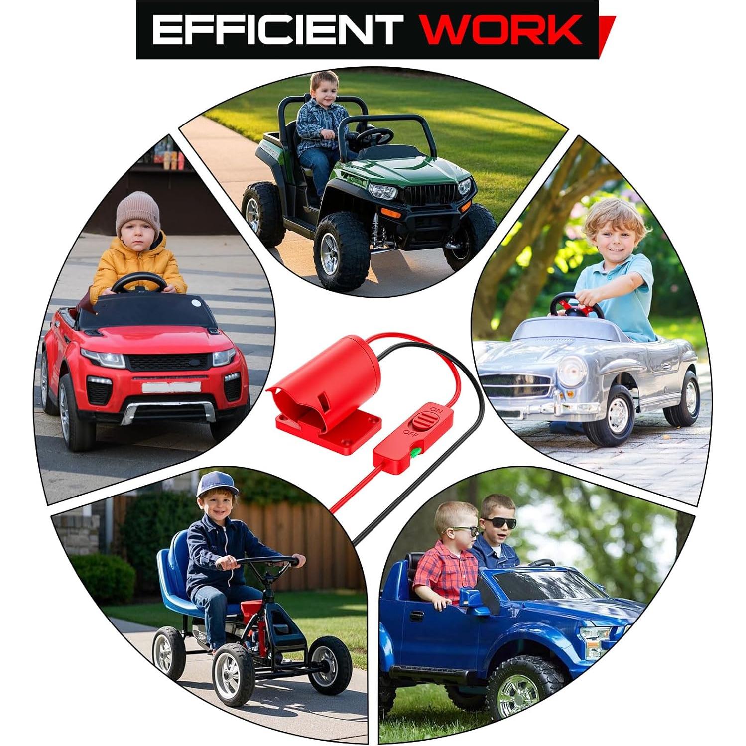 Adaptador de Batería Mejorado Crtbelfy 12V con Fusible y Interruptor