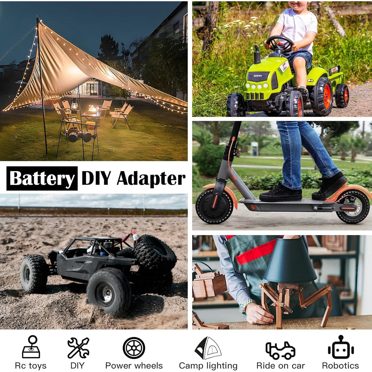 Adaptador de Batería Milwaukee M12 con Fusible y Cable 12AWG