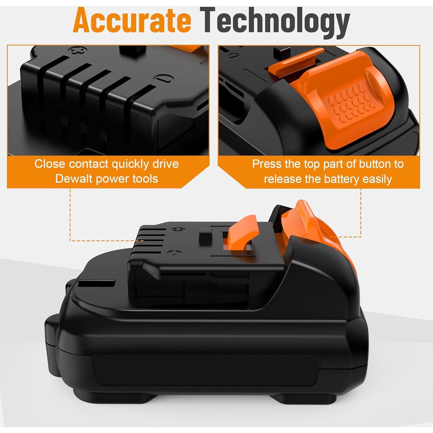 2 Baterías de Litio 12V 4000mAh Dewalt DCB120 DCB121 DCB127