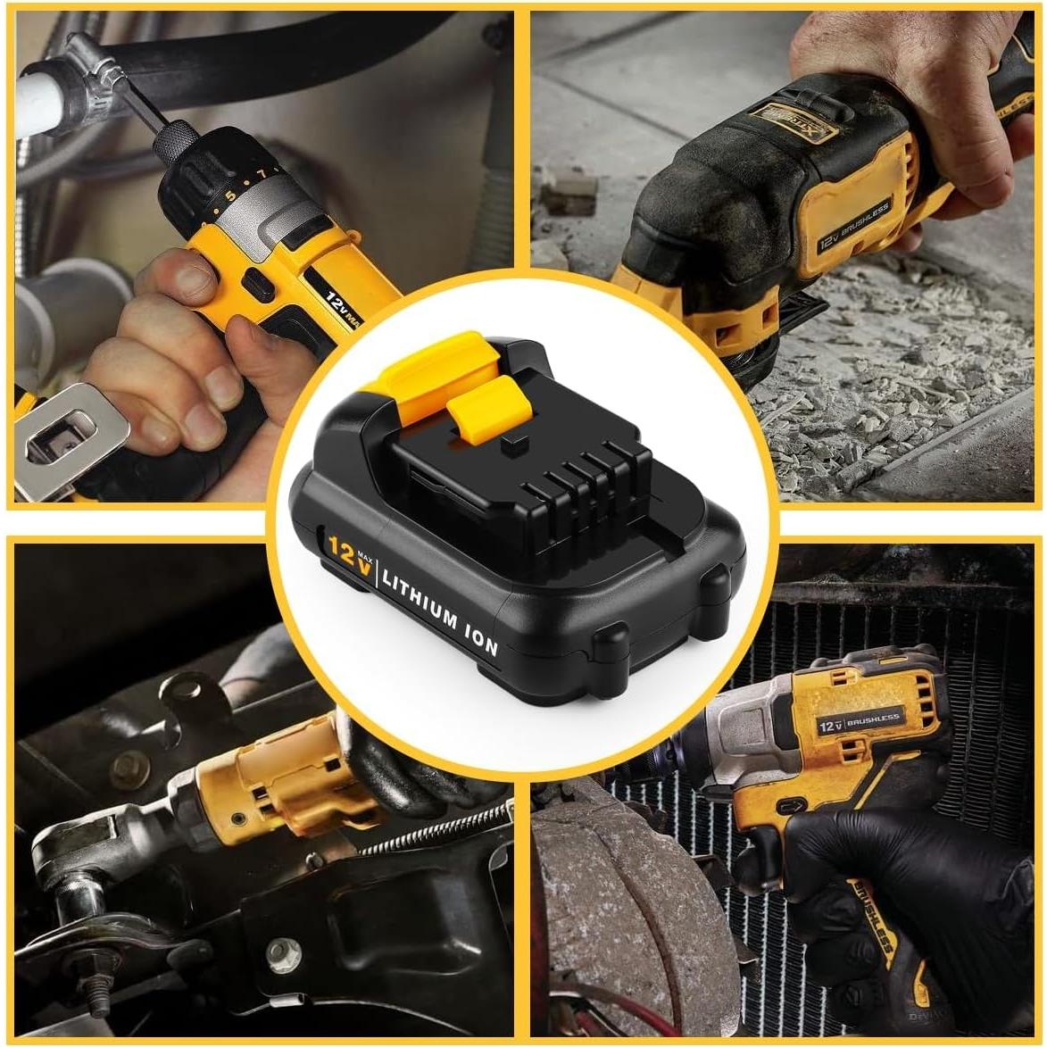 Batería Reemplazo 12V DeWalt DCB120 4.0Ah 2Pack AYTXTG