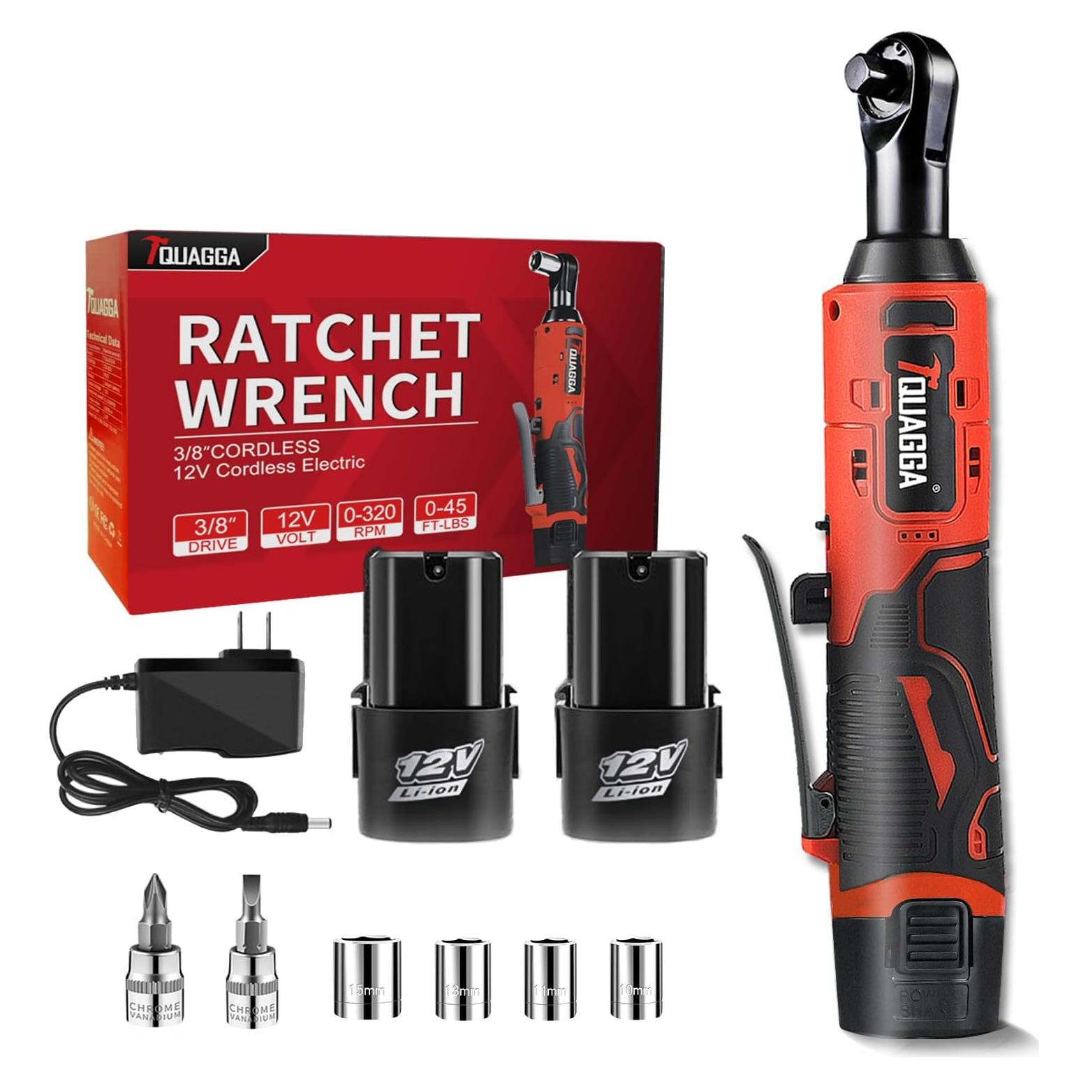 Juego de Llave de Carraca Eléctrica Inalámbrica TQUAGGA 12V