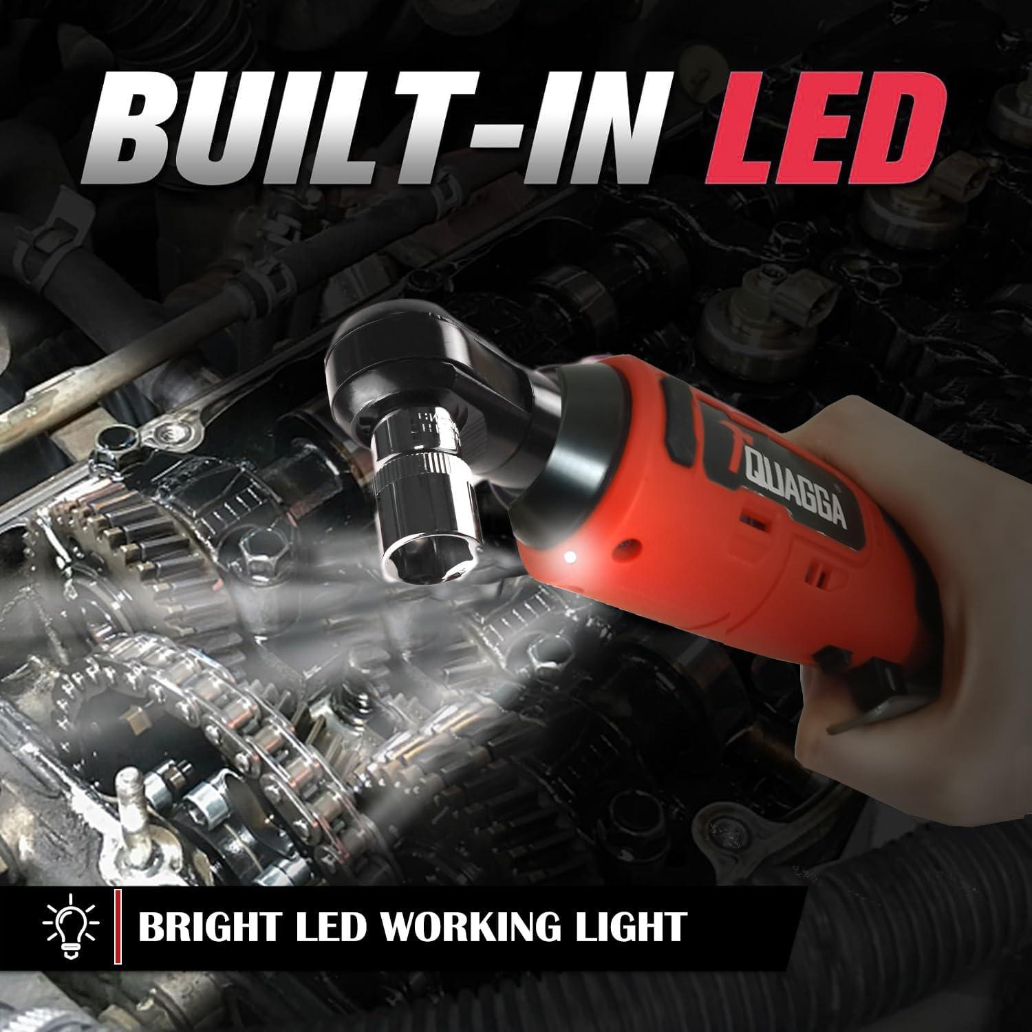 Juego de Llave de Carraca Eléctrica Inalámbrica TQUAGGA 12V