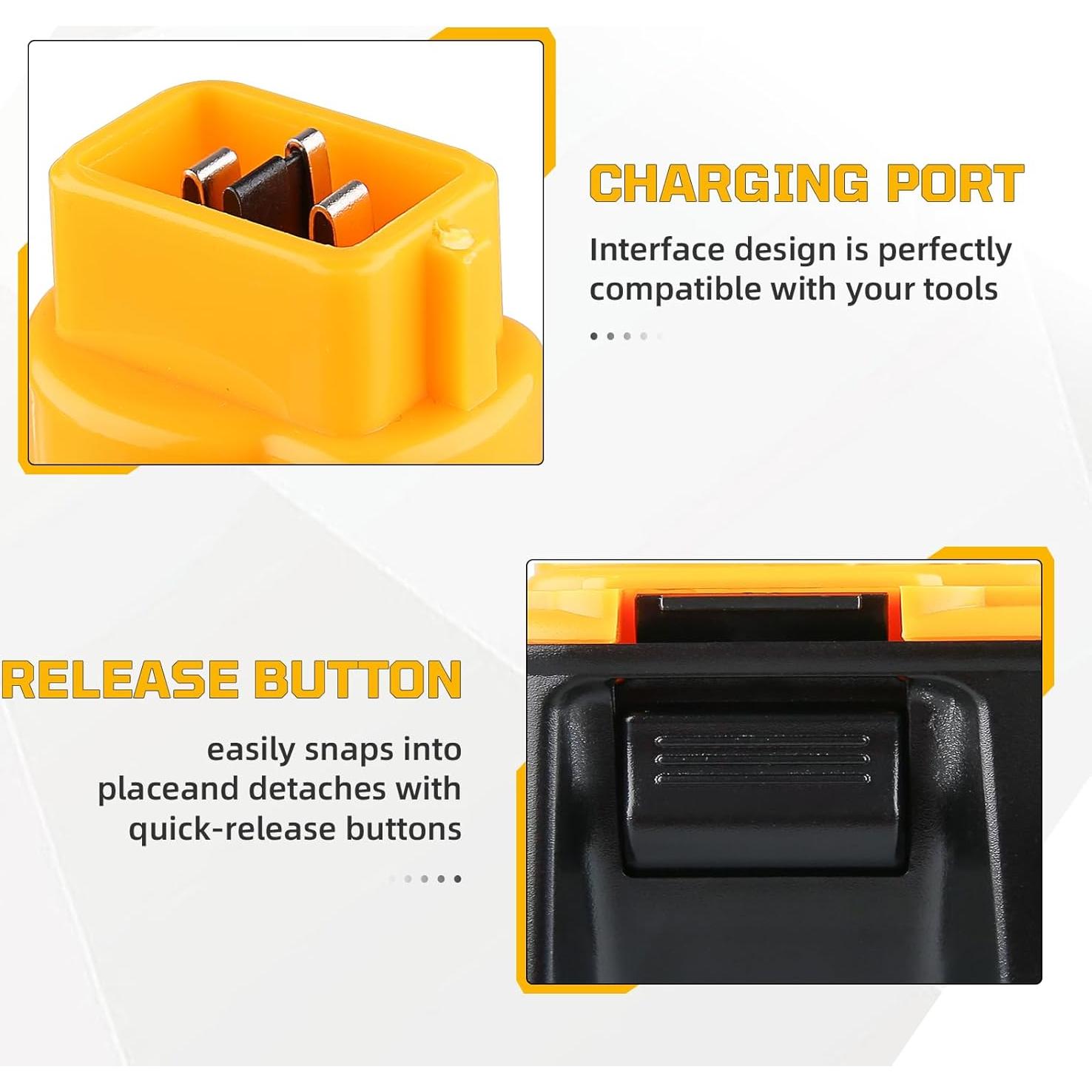 Baterías Recargables Ni-MH Dewalt 14.4V 4800mAh 2Pack