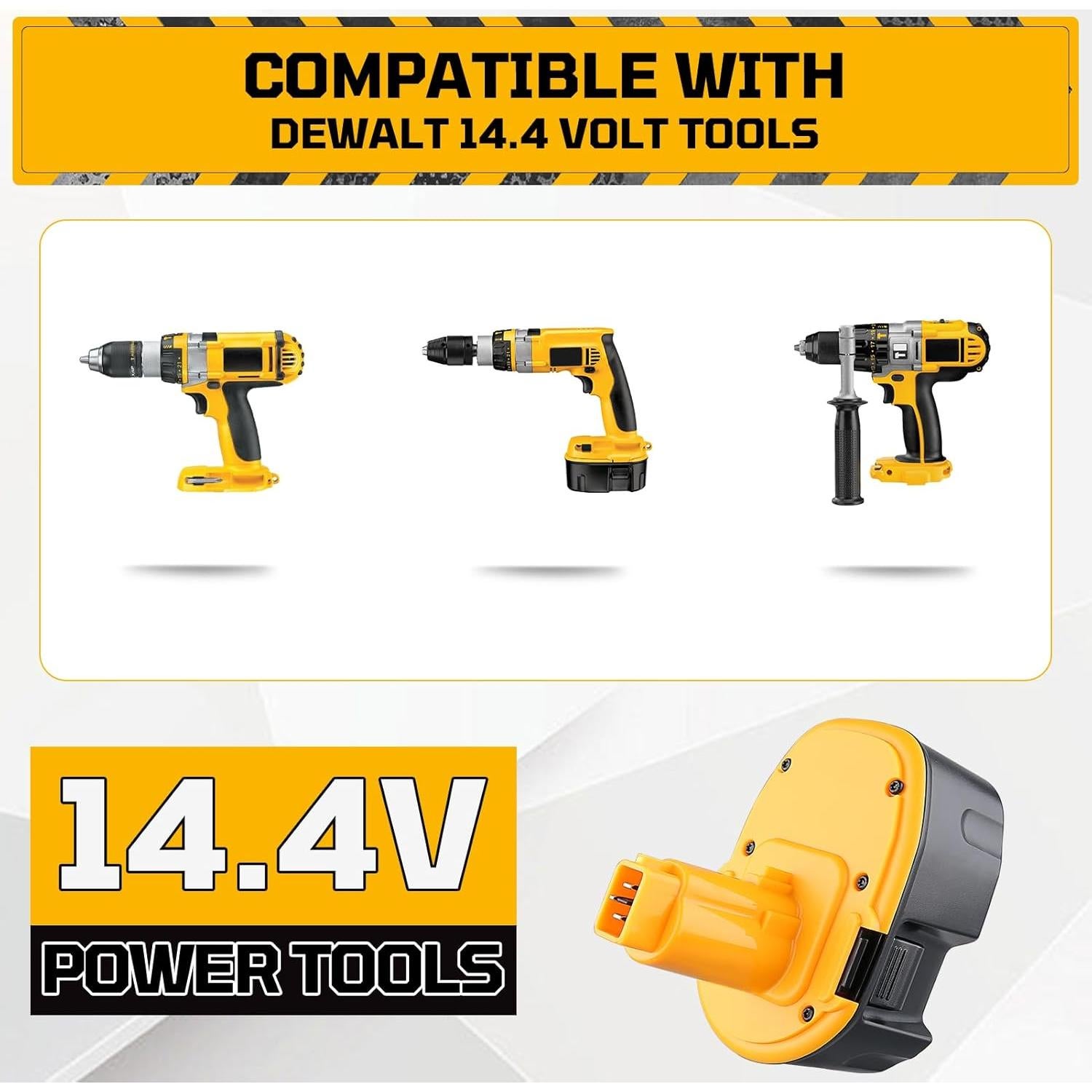 Baterías Recargables Ni-MH Dewalt 14.4V 4800mAh 2Pack