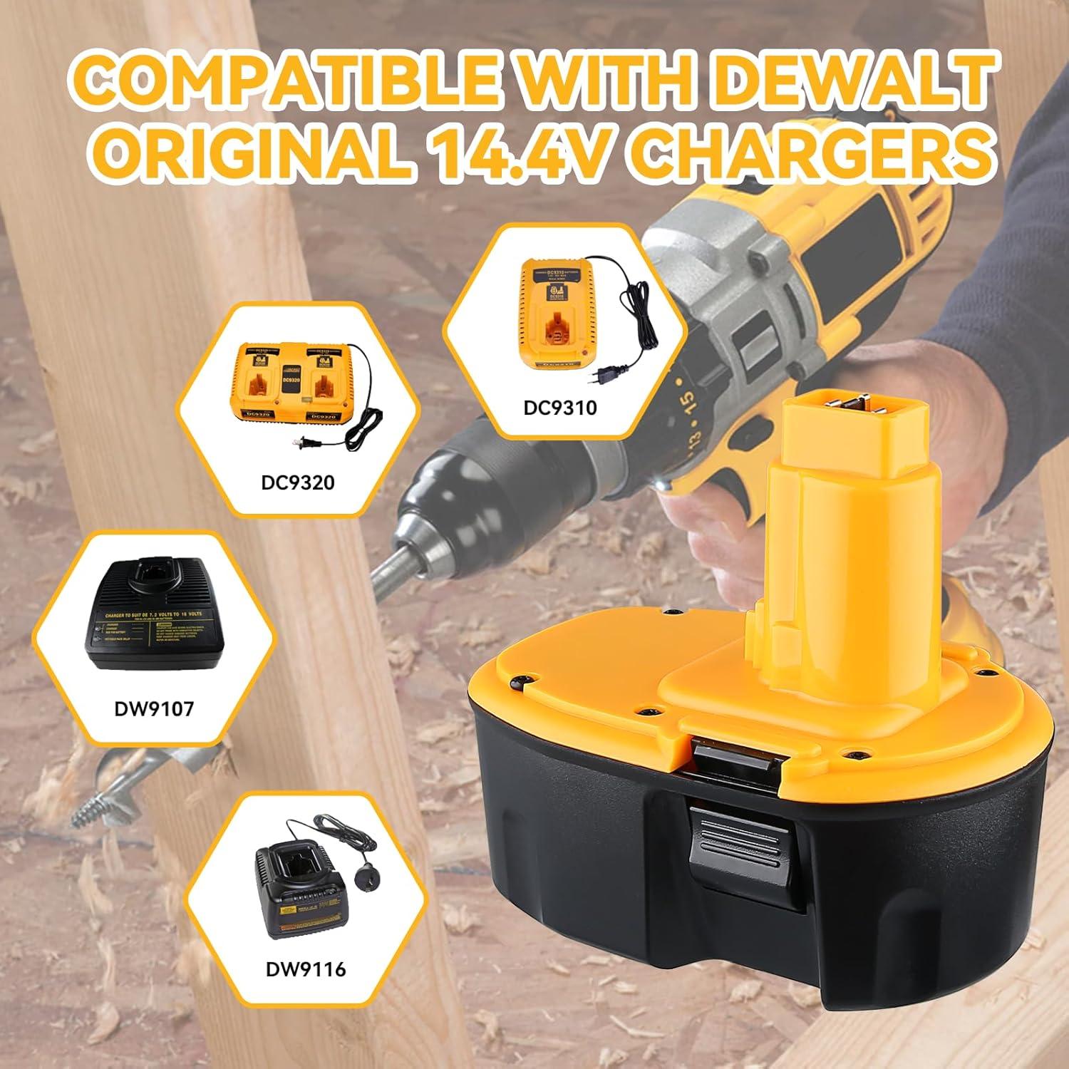 Batería Recargable Ni-MH Dewalt DC9091 14.4V 4800mAh Paquete de 2