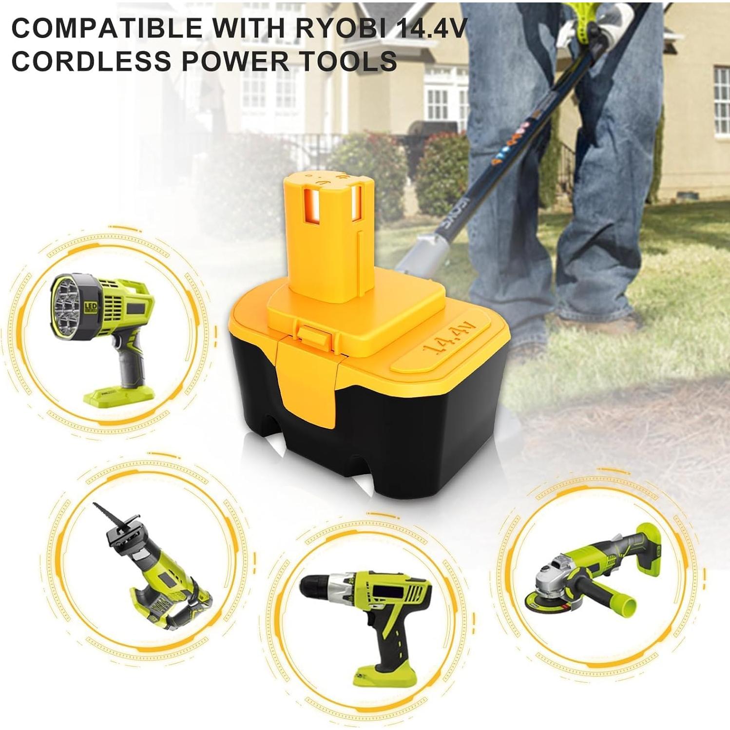 Batería Reemplazo Reoben 3600mAh 14.4V para Herramientas Ryobi