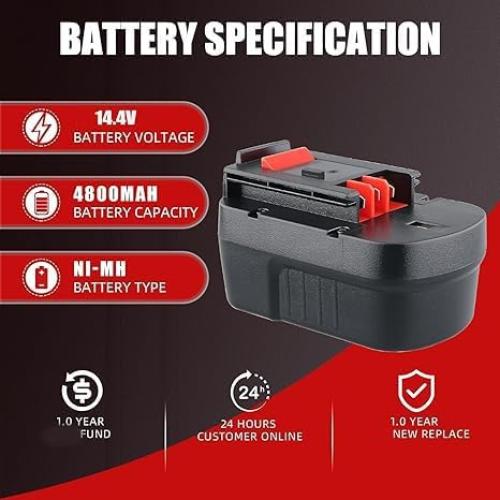 Batería Ni-MH VANTTECH HPB14 4.8Ah para Black and Decker 14.4V