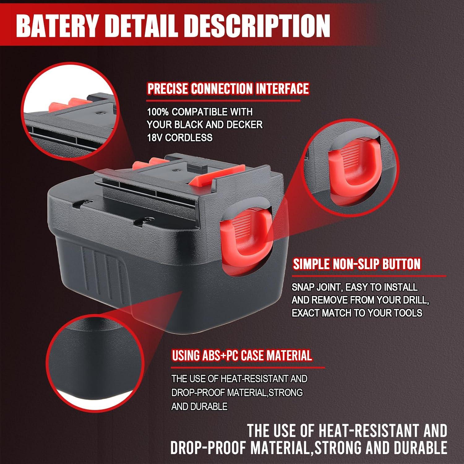 Batería Ni-MH VANTTECH HPB14 4.8Ah para Black and Decker 14.4V