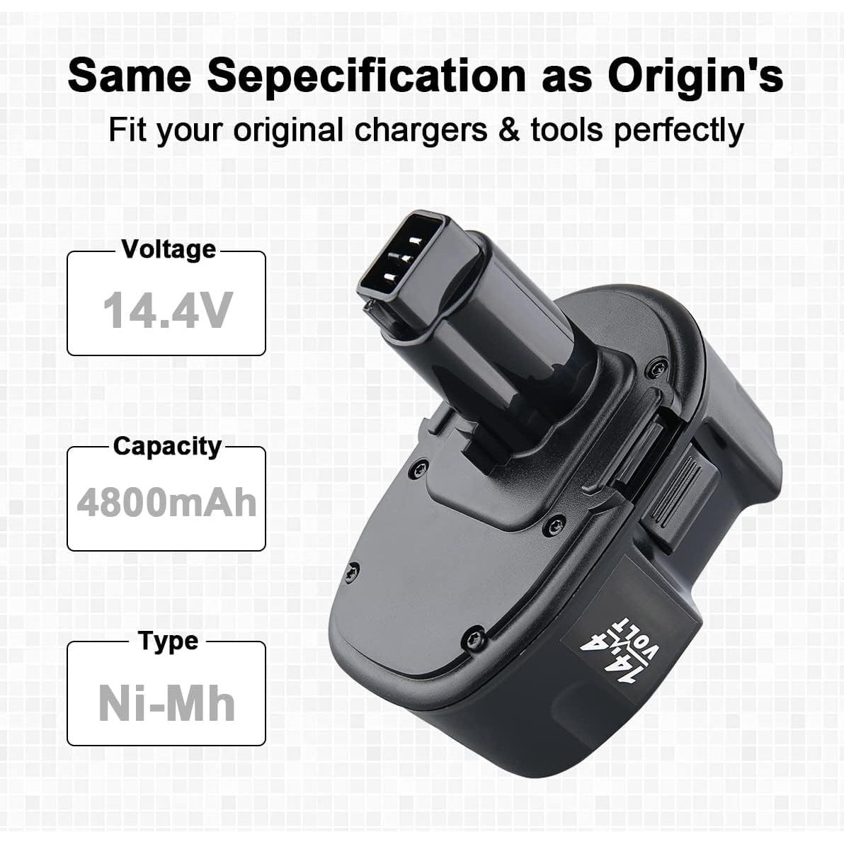 Batería Recargable PDstation 2Pack 14.4V 4800mAh Ni-Mh