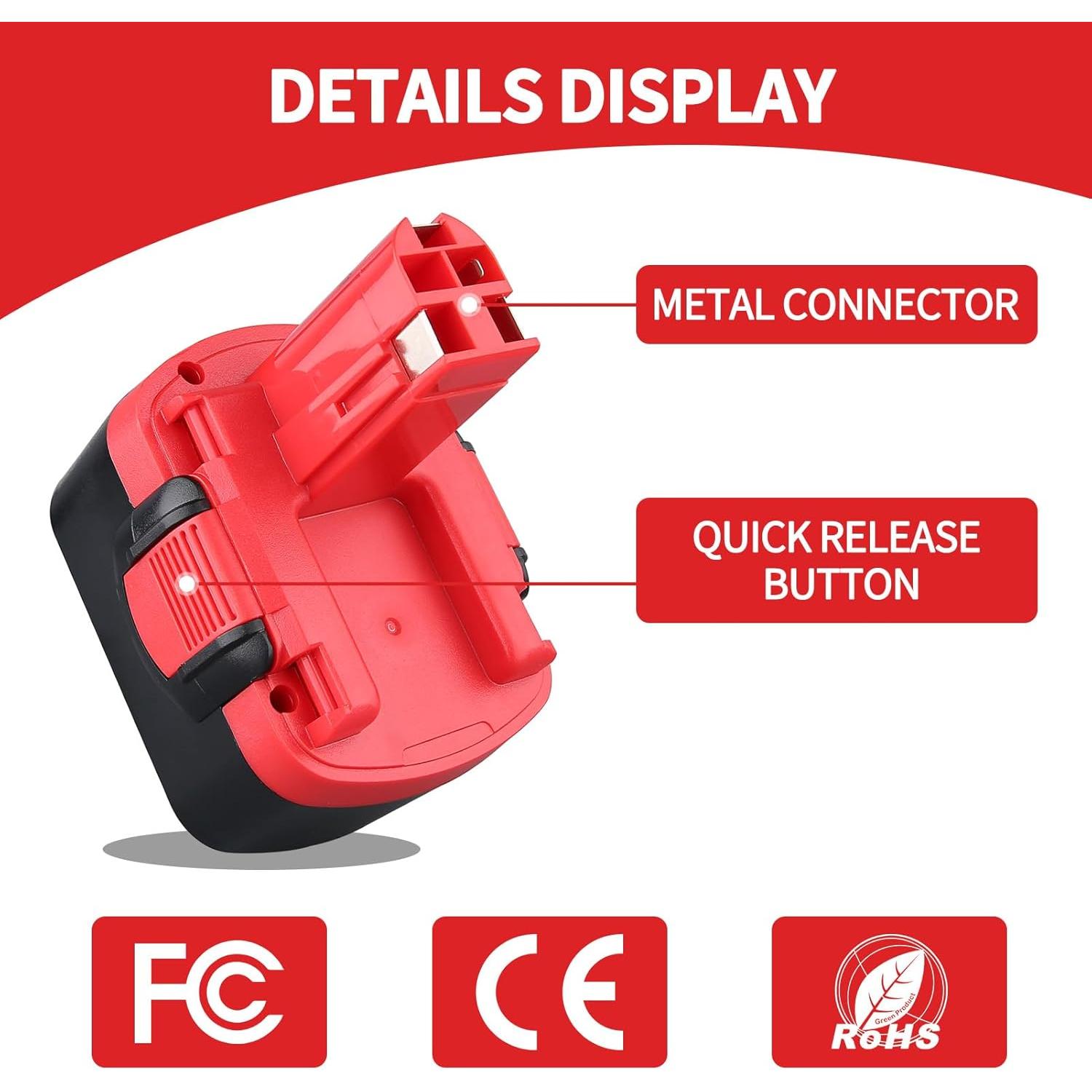 Batería NiMH 14.4V 4800mAh SZYDZS para Herramientas Bosch