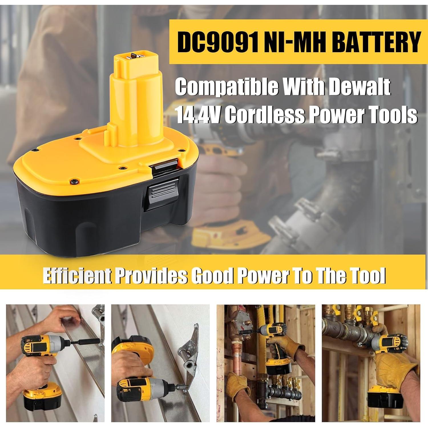 Batería de Reemplazo Ni-Mh 4.8Ah Dewalt 14.4V - 2 Paquete