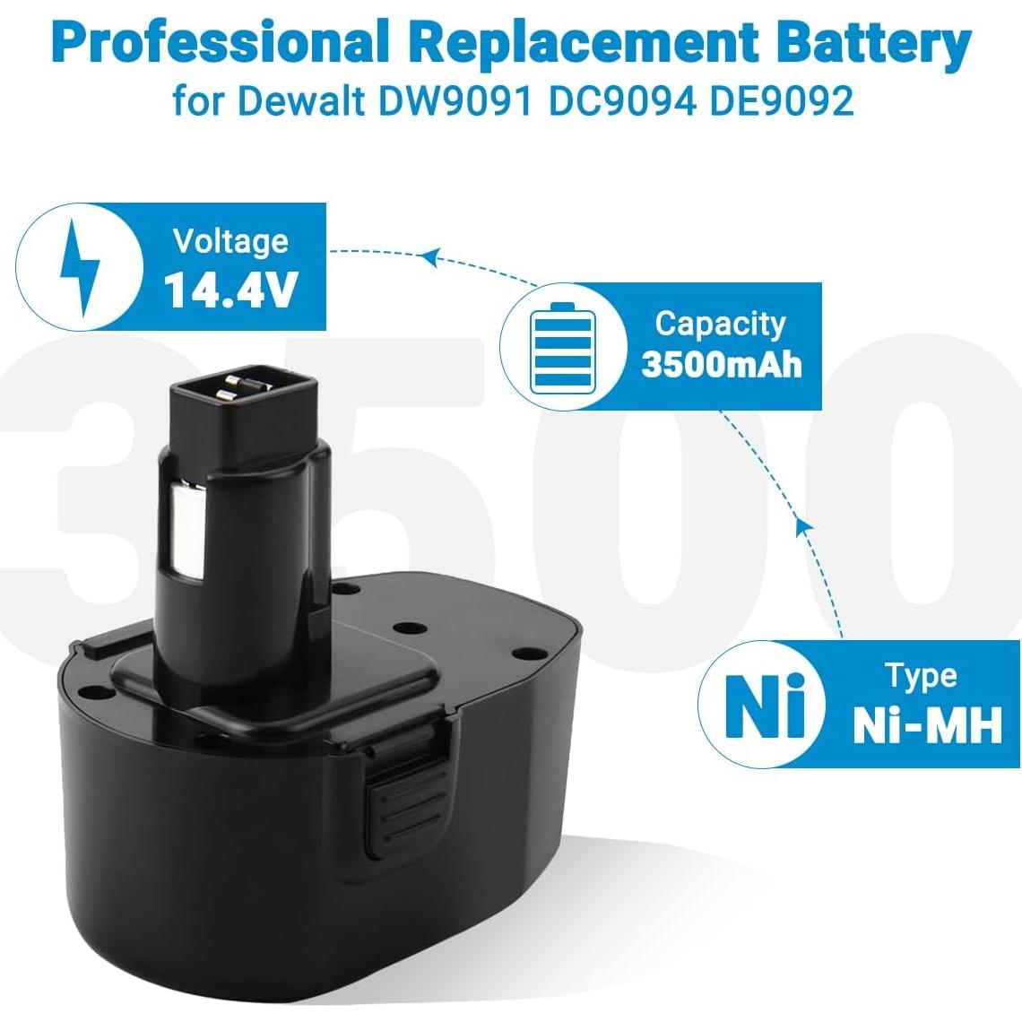 Batería Recargable Exmate 3500mAh 14.4V para Dewalt