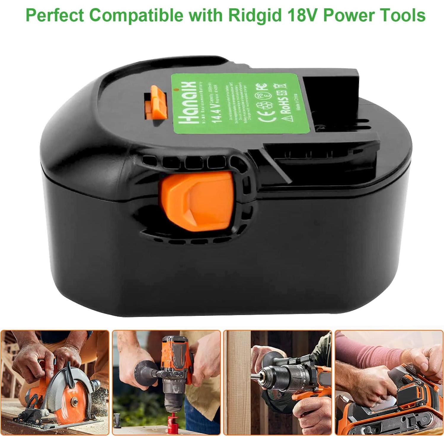 Batería Recargable Ni-MH 3500mAh 14.4V para Ridgid