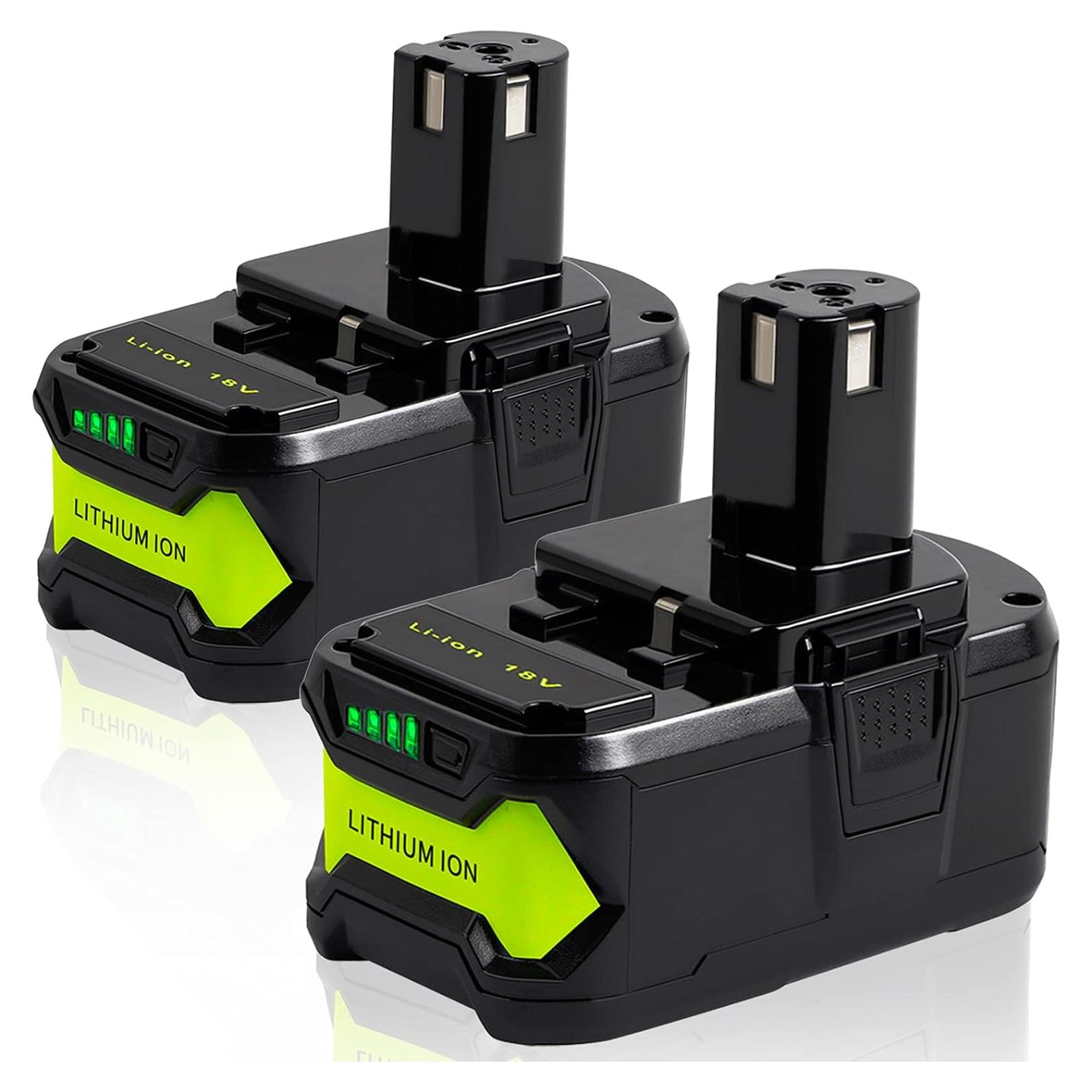 Batería de Litio 6.0Ah TenHutt para Ryobi 18V ONE+ - 2 Paquetes