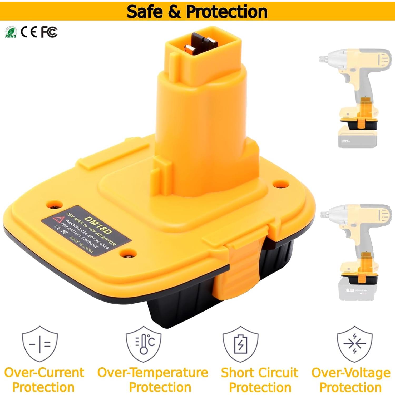 Adaptador de Batería DM18D Tulepowceeng para Dewalt 18V