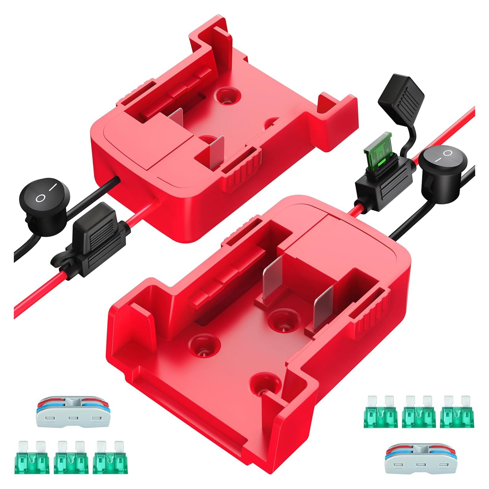 Kit Adaptador Batería 18V Milwaukee M18 2-Pack con Interruptor